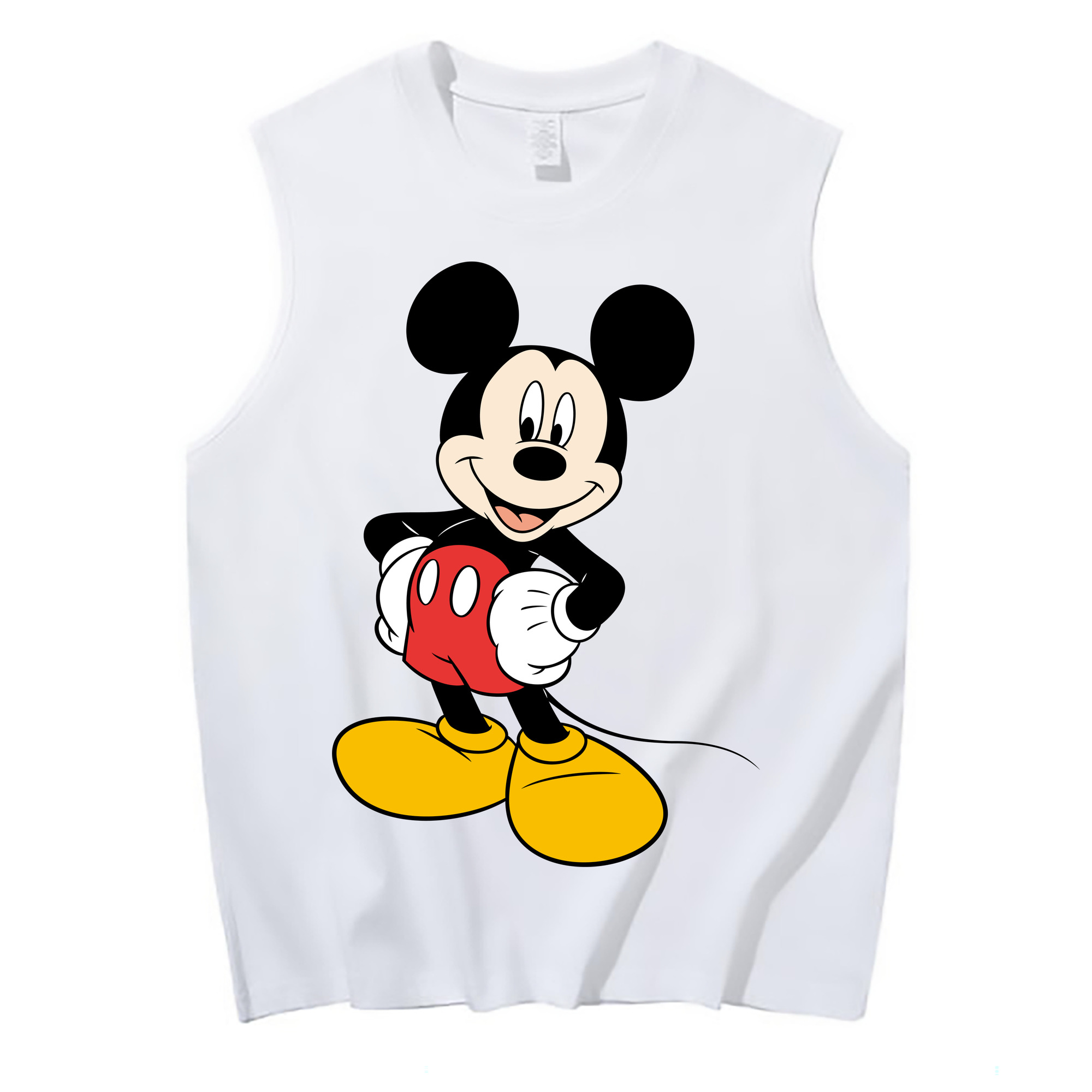 ミッキーマウス Mickey Mouse コットン100％タンクトップ（フロントプリント）