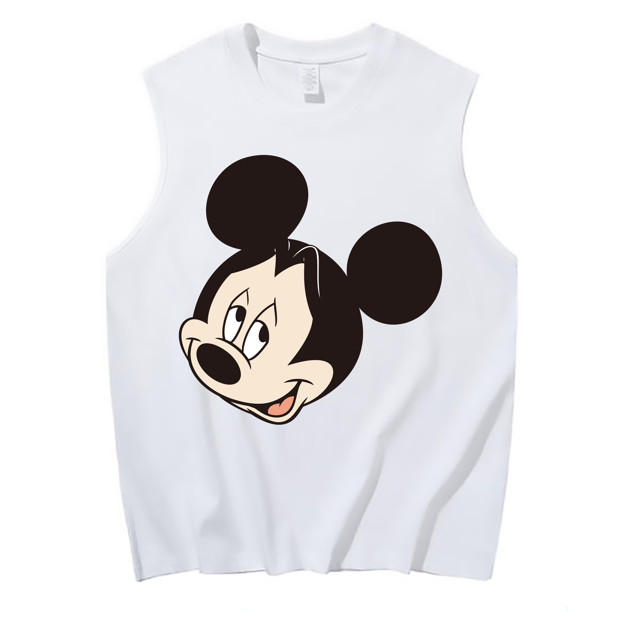 ミッキーマウス Mickey Mouse コットン100％タンクトップ（フロントプリント）