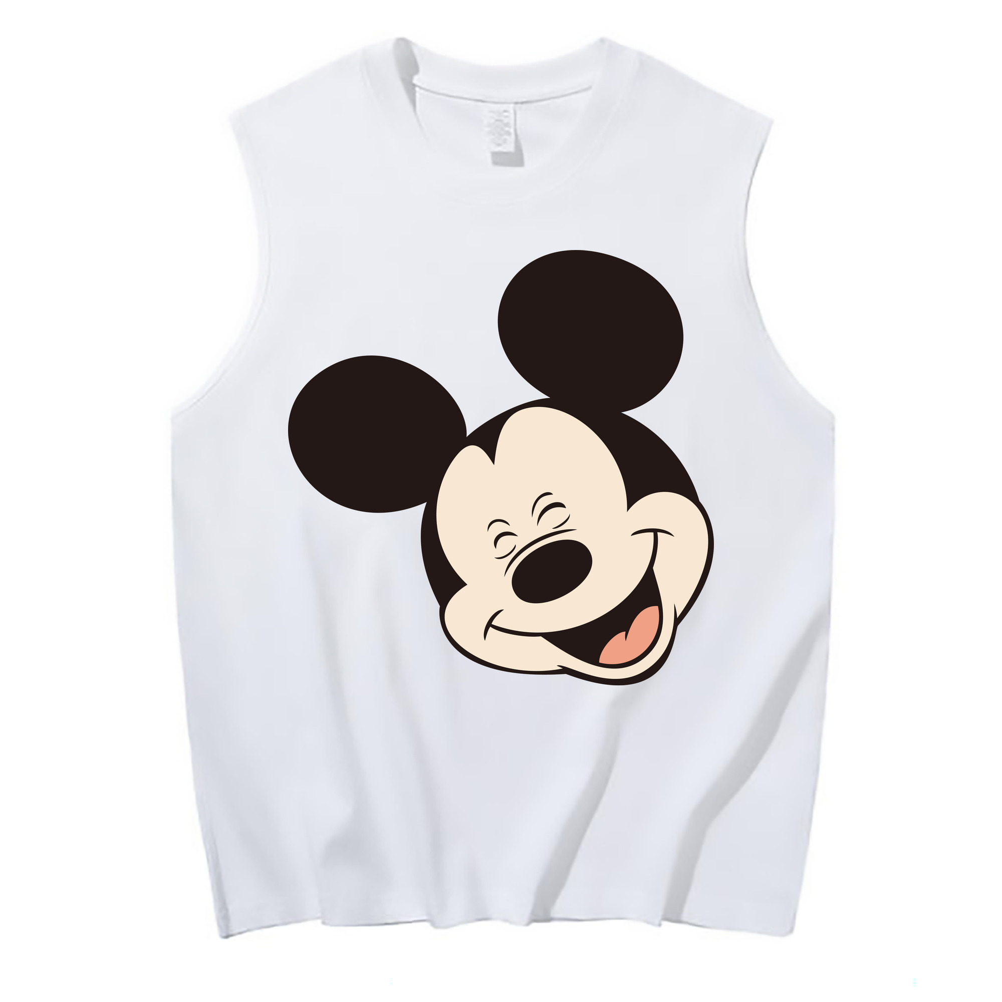 ミッキーマウス Mickey Mouse コットン100％タンクトップ（フロントプリント）