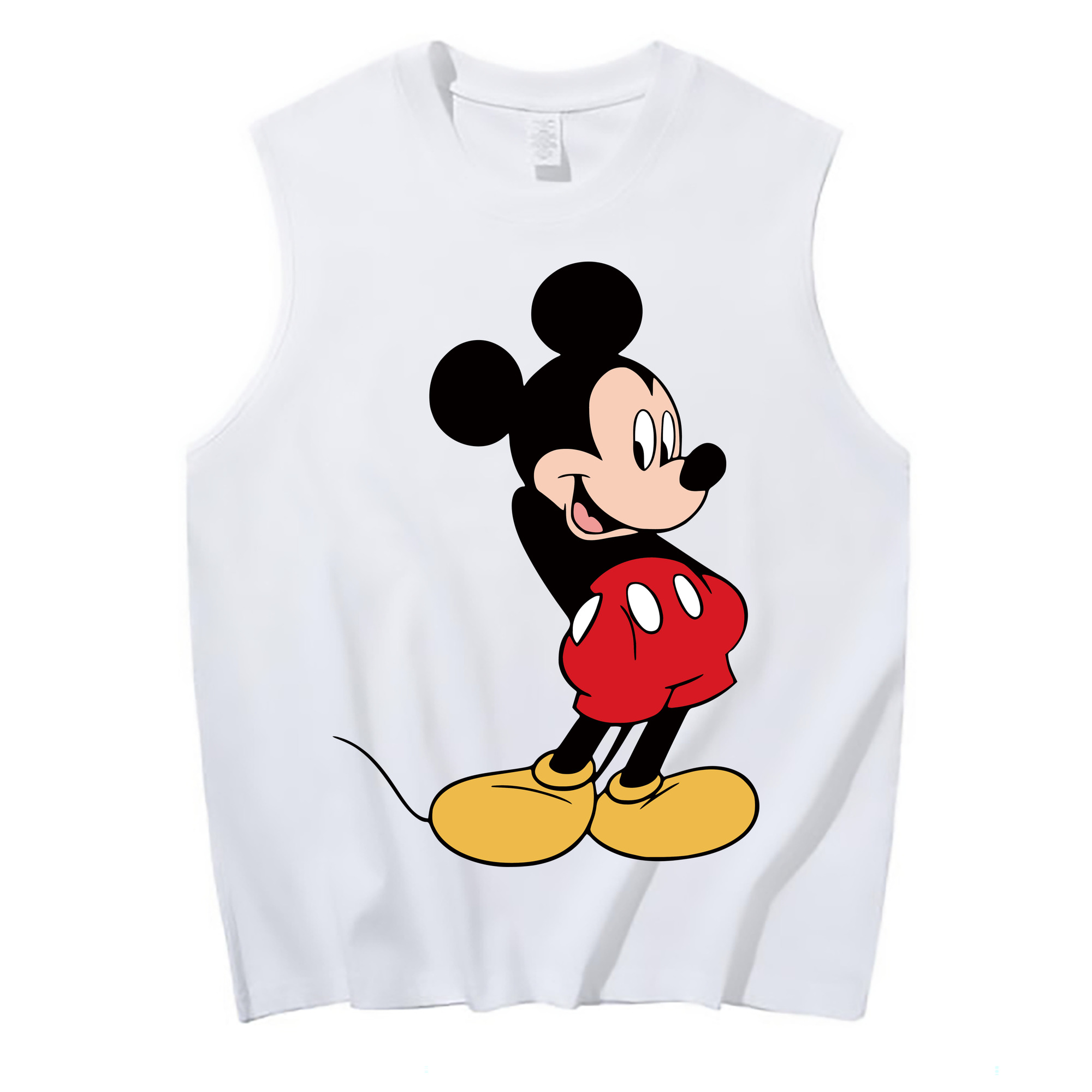ミッキーマウス Mickey Mouse コットン100％タンクトップ（フロントプリント）