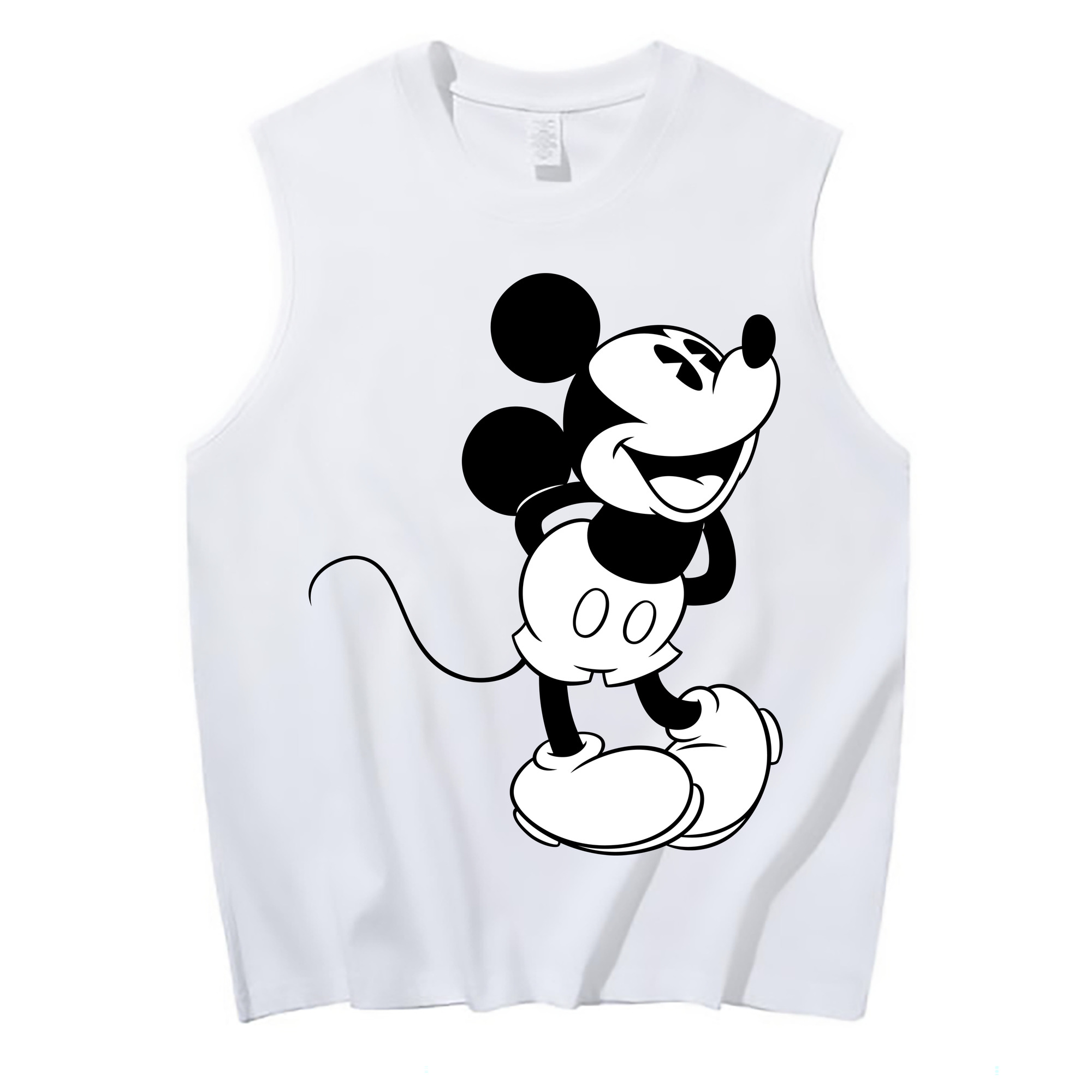 ミッキーマウス Mickey Mouse コットン100％タンクトップ（フロントプリント）