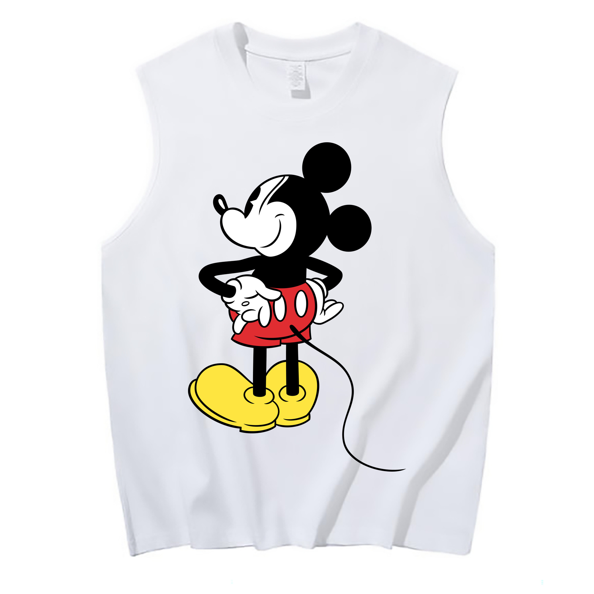 ミッキーマウス Mickey Mouse コットン100％タンクトップ（フロントプリント）