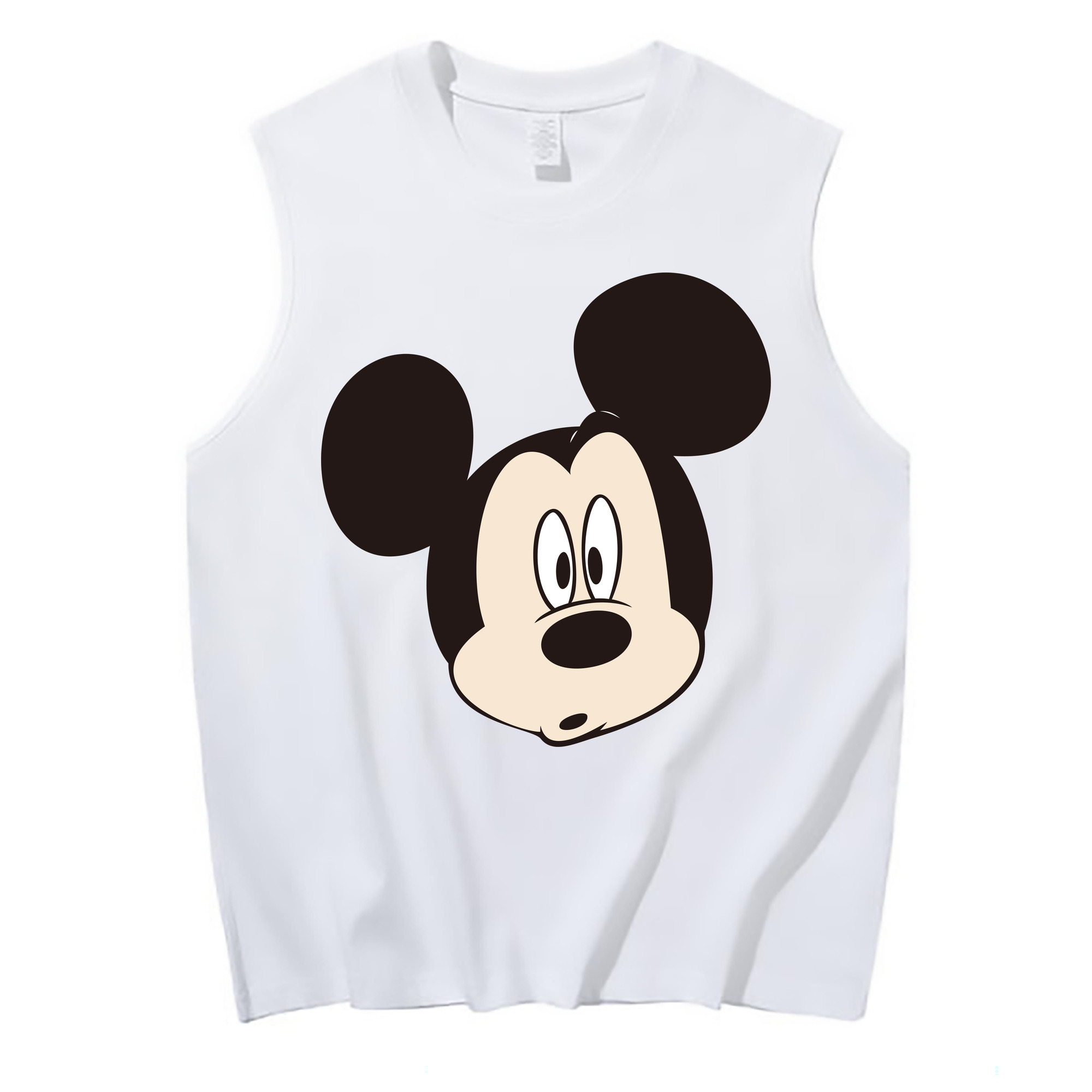 ミッキーマウス Mickey Mouse コットン100％タンクトップ（フロントプリント）