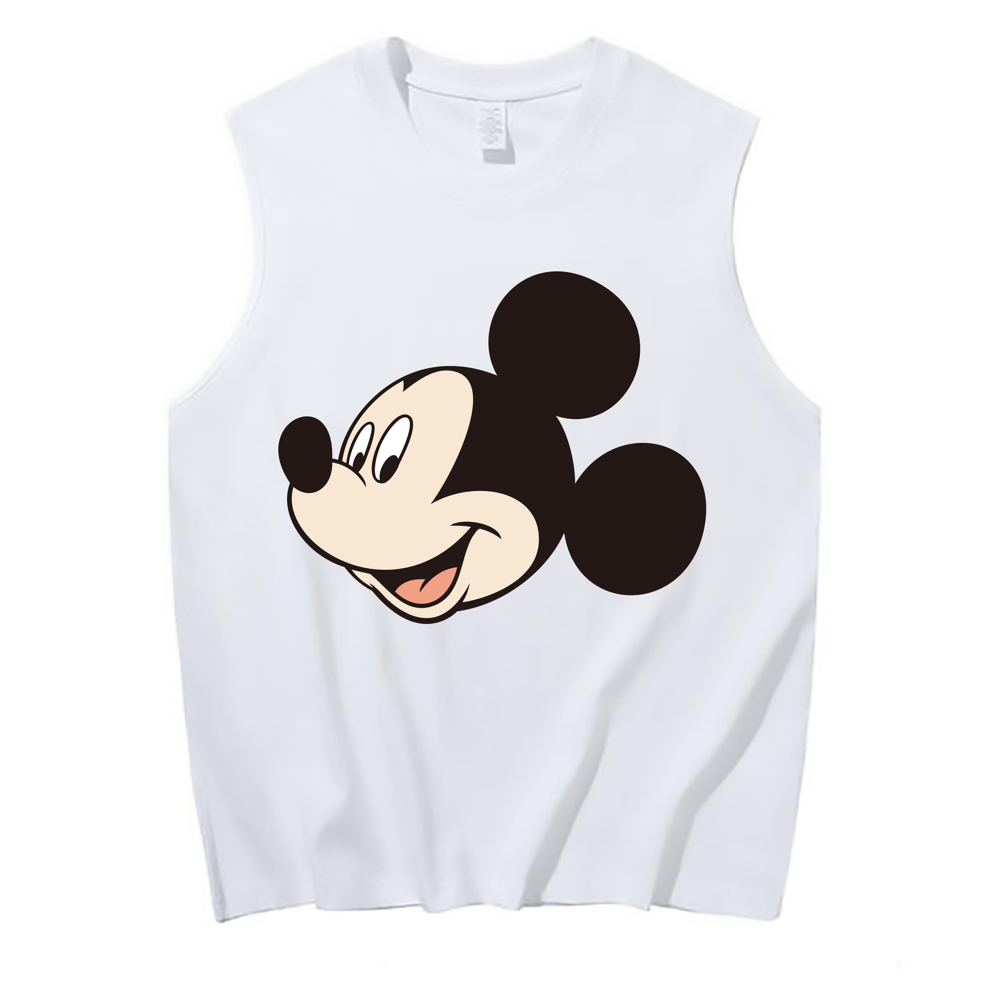ミッキーマウス Mickey Mouse コットン100％タンクトップ（フロントプリント）