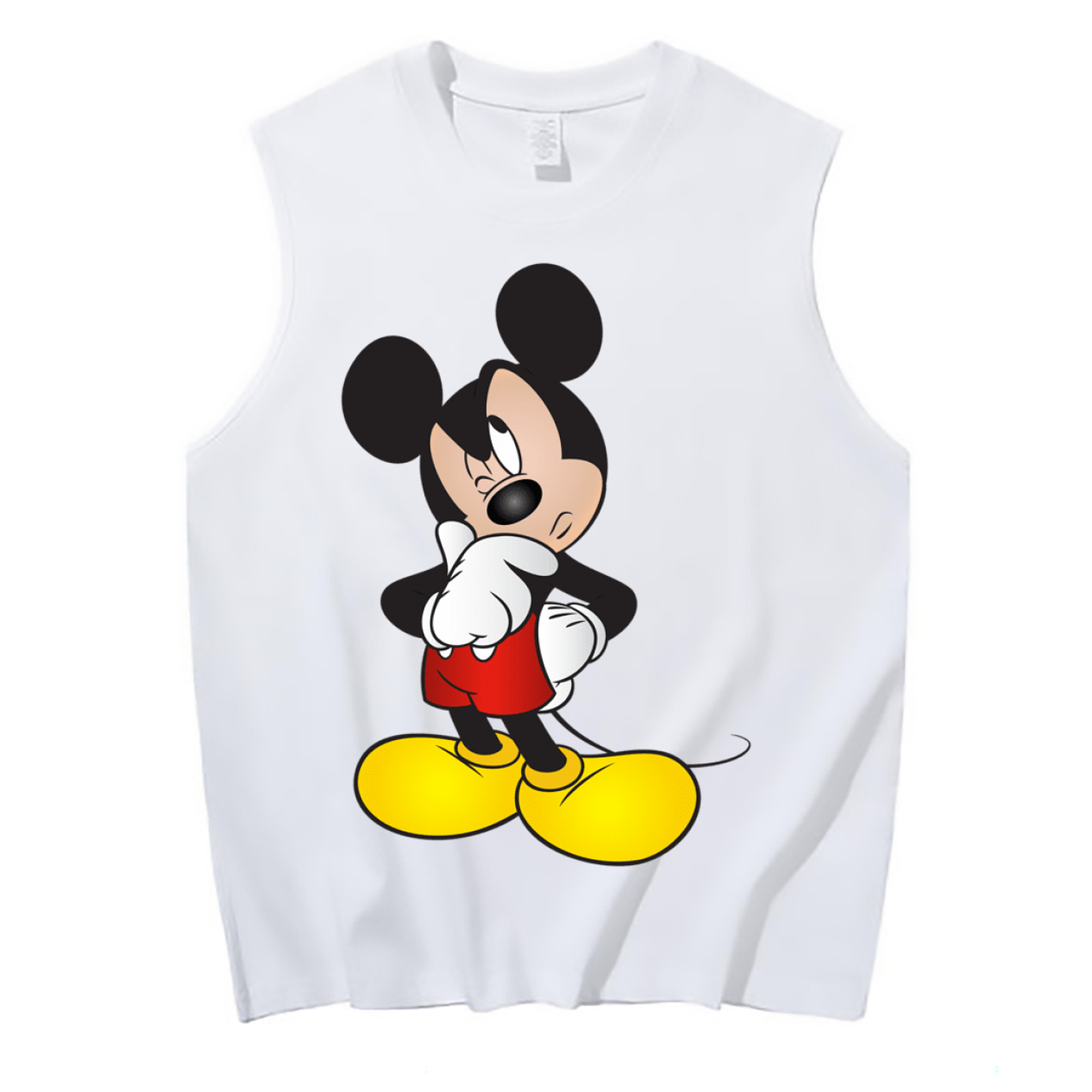 ミッキーマウス Mickey Mouse コットン100％タンクトップ（フロントプリント）