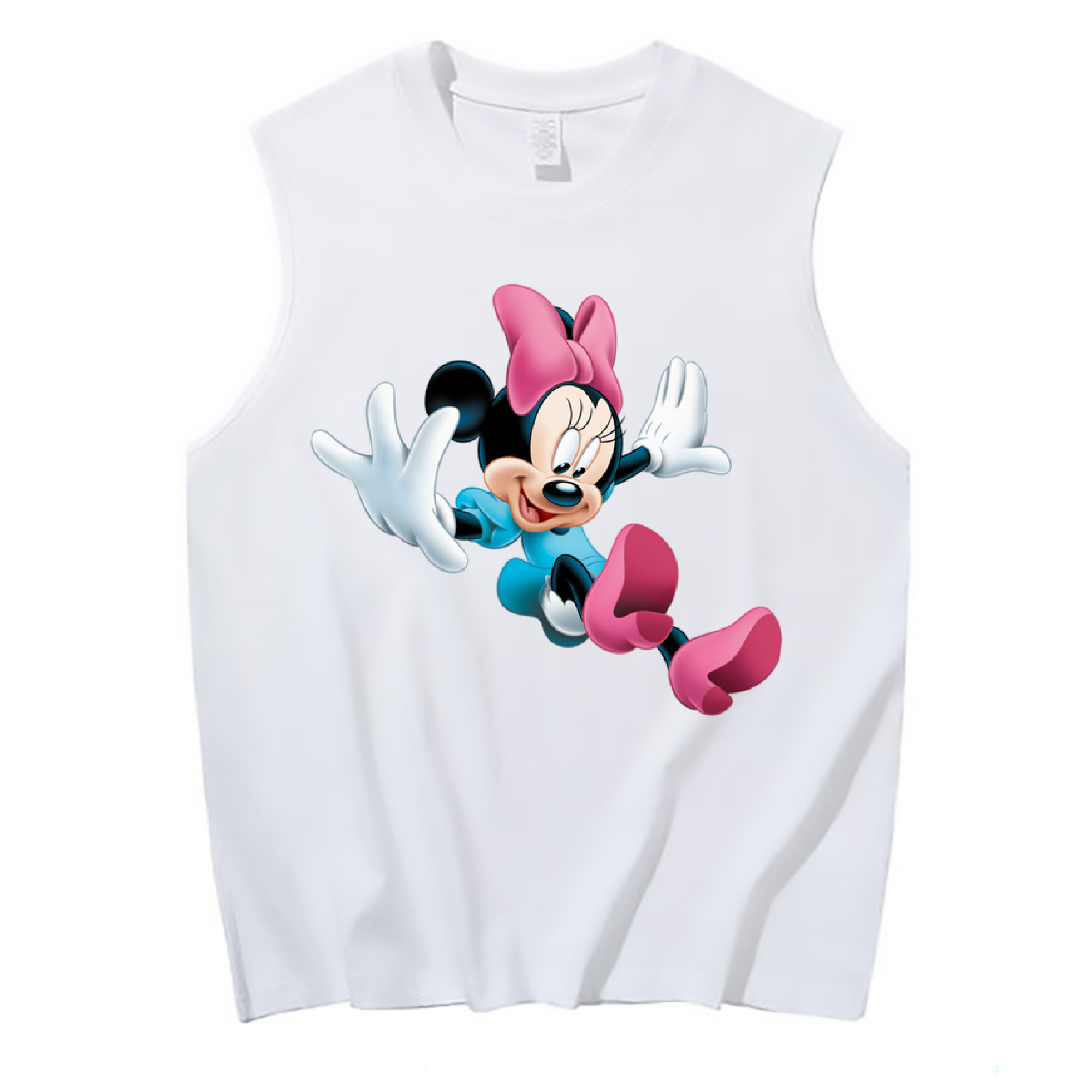 ミッキーマウス Mickey Mouse コットン100％タンクトップ（フロントプリント）