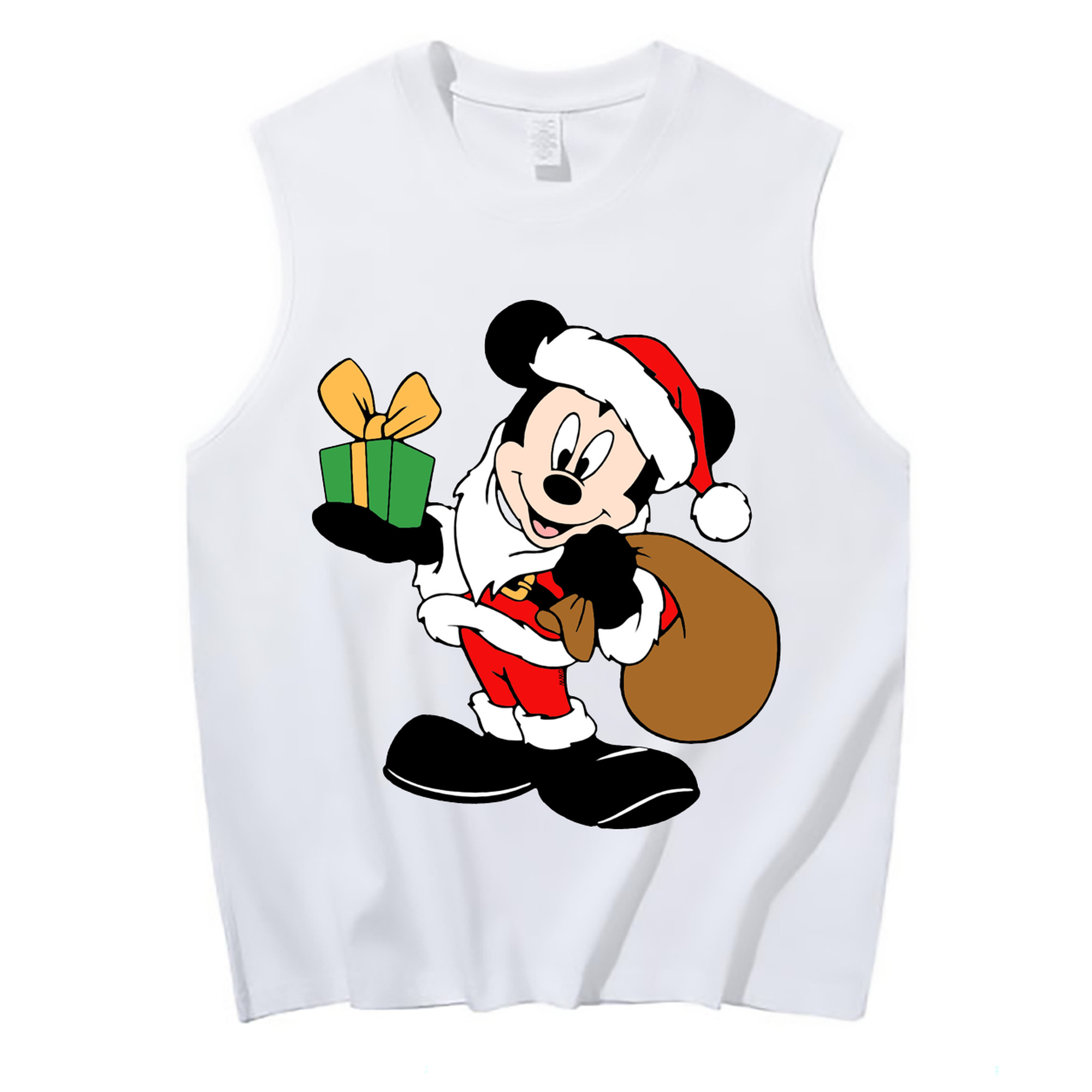 ミッキーマウス Mickey Mouse コットン100％タンクトップ（フロントプリント）
