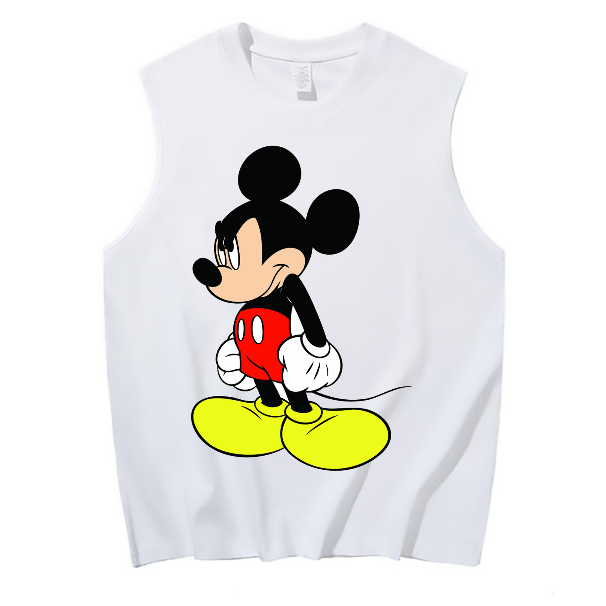 ミッキーマウス Mickey Mouse コットン100％タンクトップ（フロントプリント）
