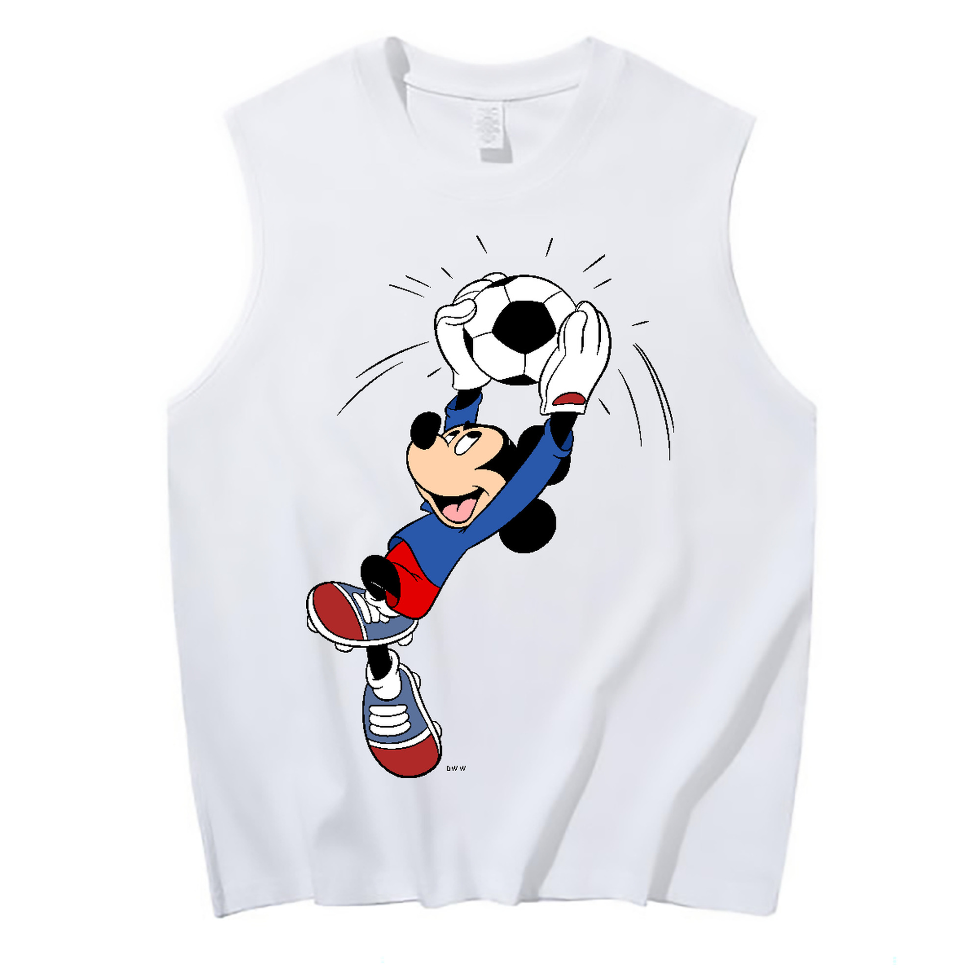 ミッキーマウス Mickey Mouse コットン100％タンクトップ（フロントプリント）