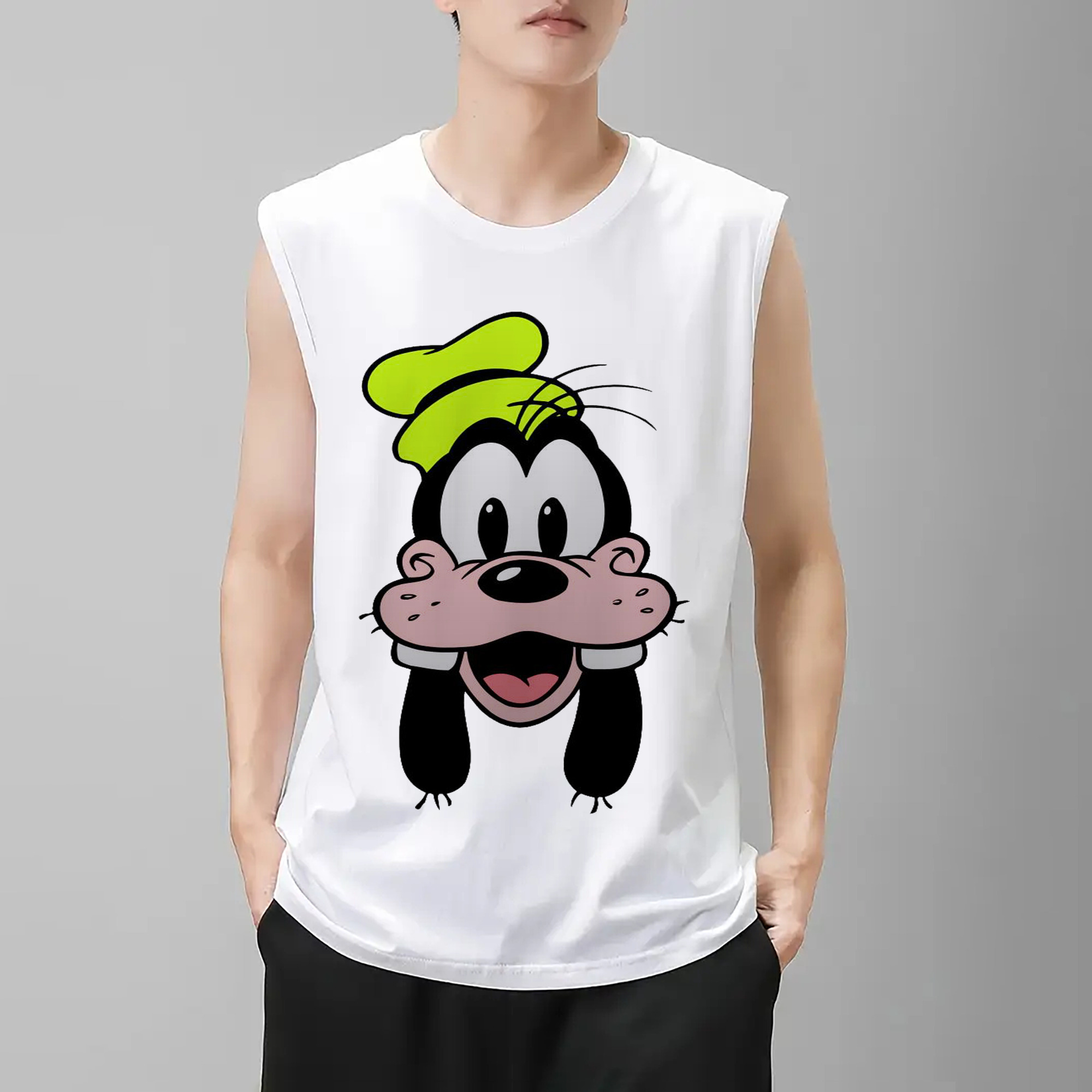 ミッキーマウス Mickey Mouse コットン100％タンクトップ（フロントプリント）