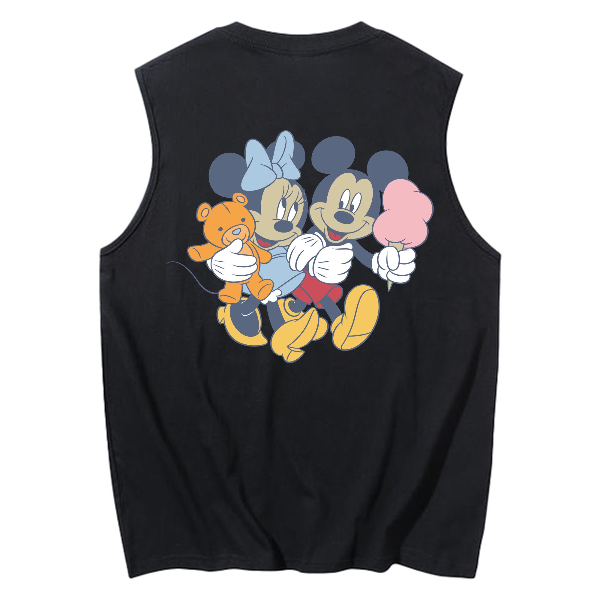 ミッキーマウス Mickey Mouse コットン100％タンクトップ（背面プリント）