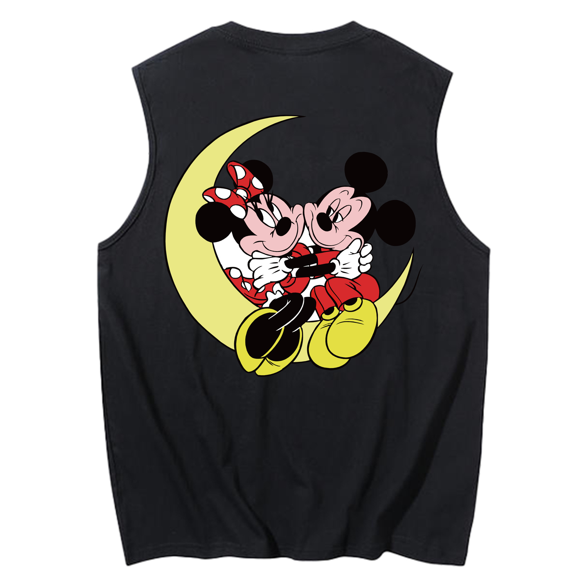 ミッキーマウス Mickey Mouse コットン100％タンクトップ（背面プリント）