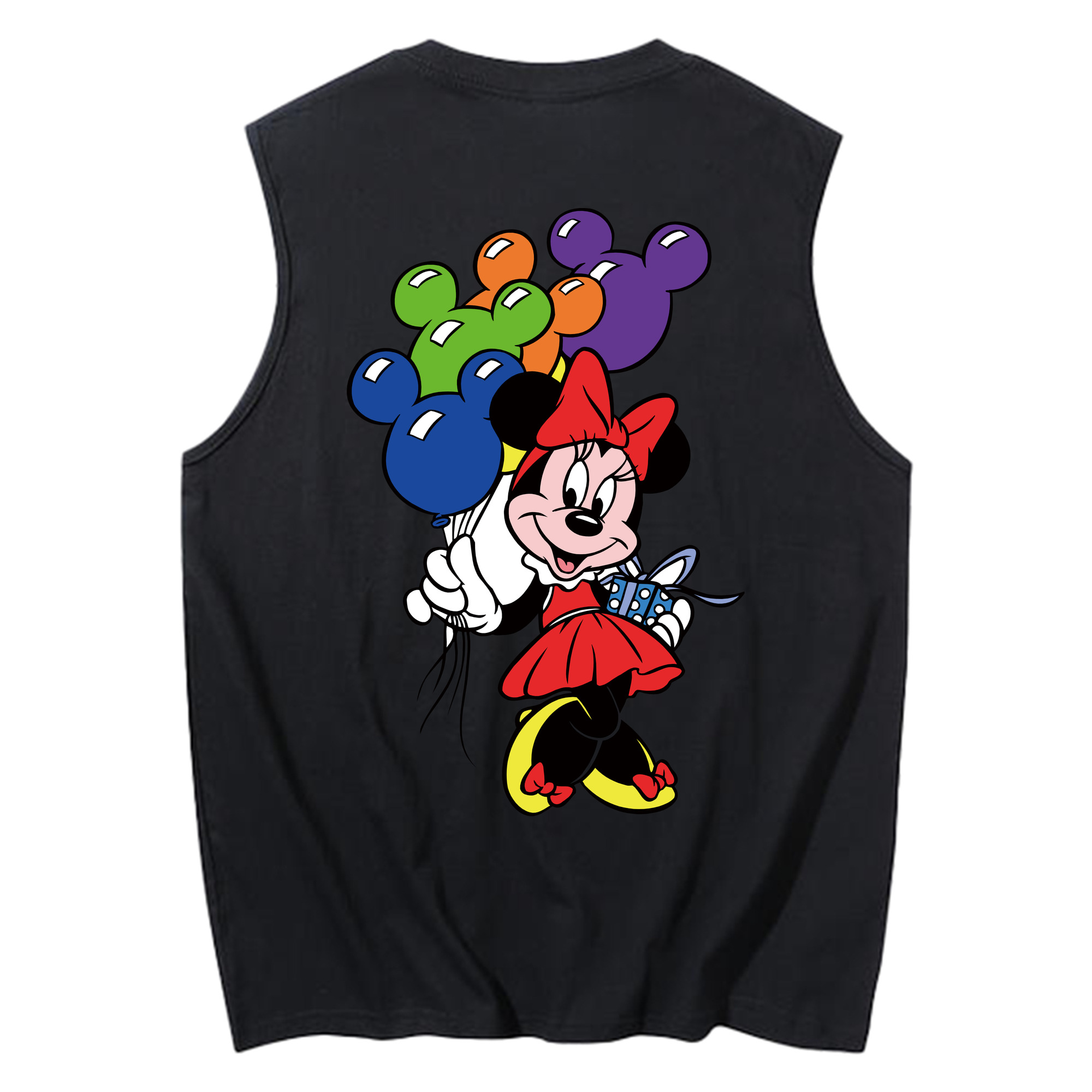 ミッキーマウス Mickey Mouse コットン100％タンクトップ（背面プリント）