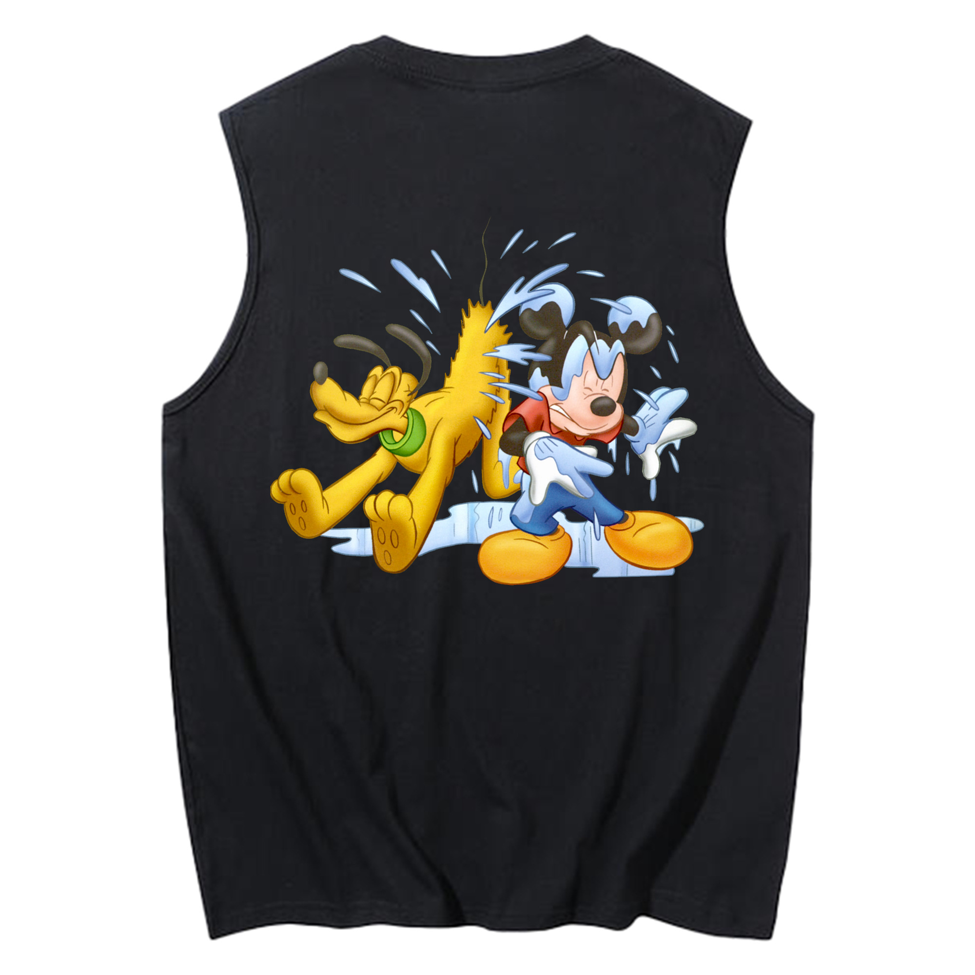 ミッキーマウス Mickey Mouse コットン100％タンクトップ（背面プリント）