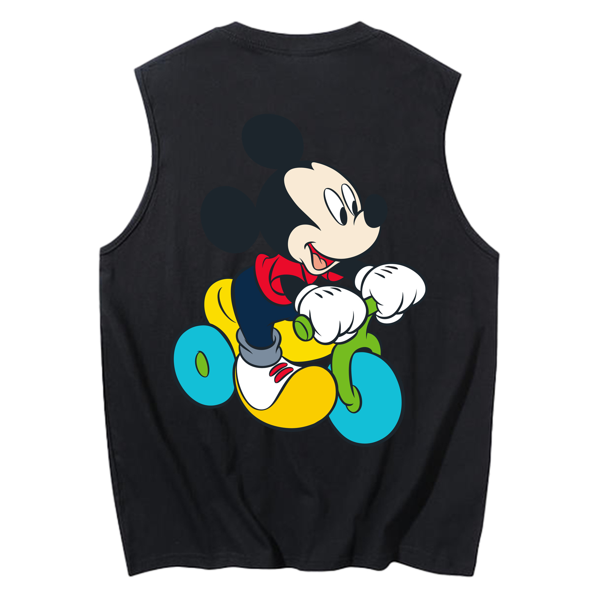 （画像用） ミッキーマウス Mickey Mouse コットン100％タンクトップ（背面プリント）