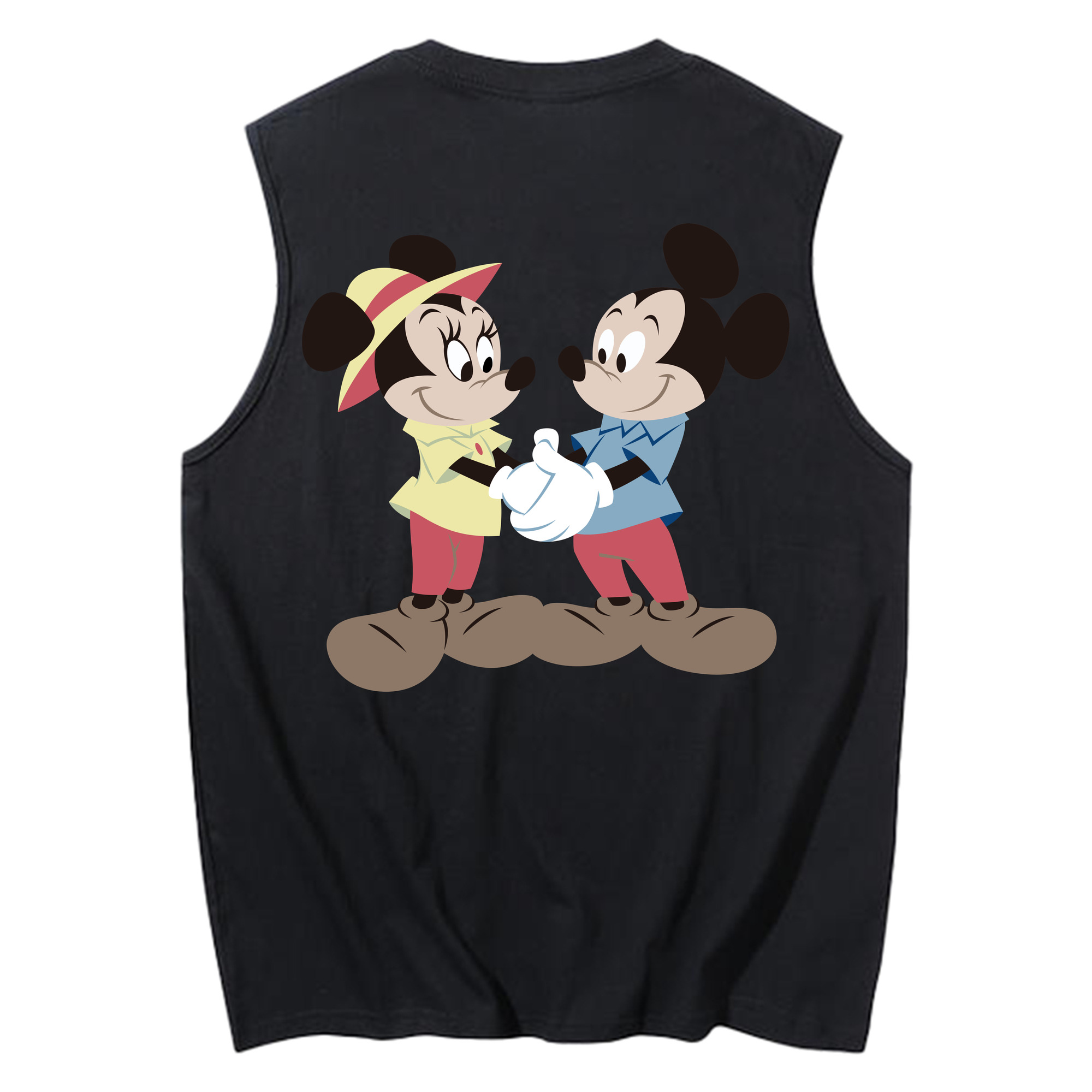 （画像用） ミッキーマウス Mickey Mouse コットン100％タンクトップ（背面プリント）