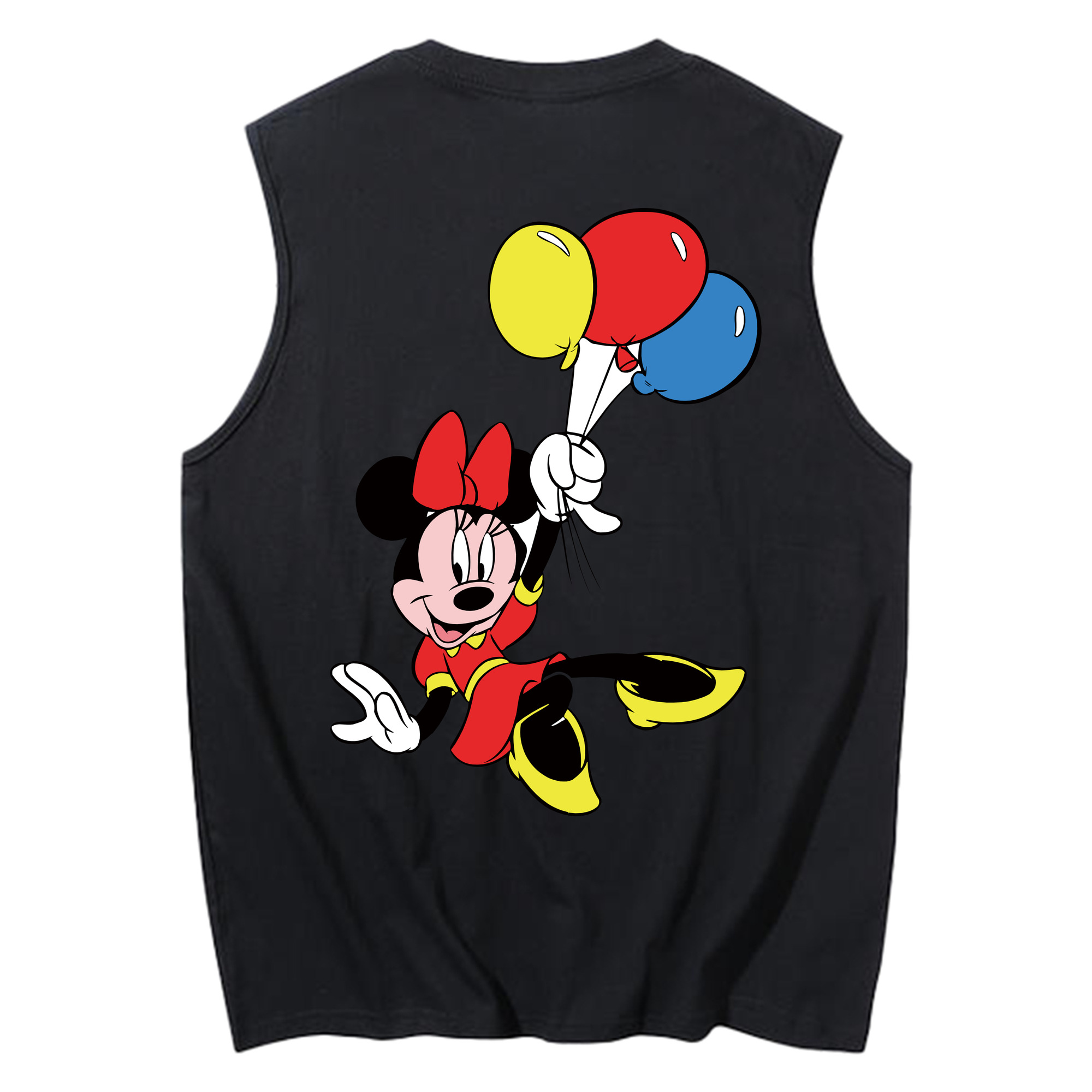 ミッキーマウス Mickey Mouse コットン100％タンクトップ（背面プリント）