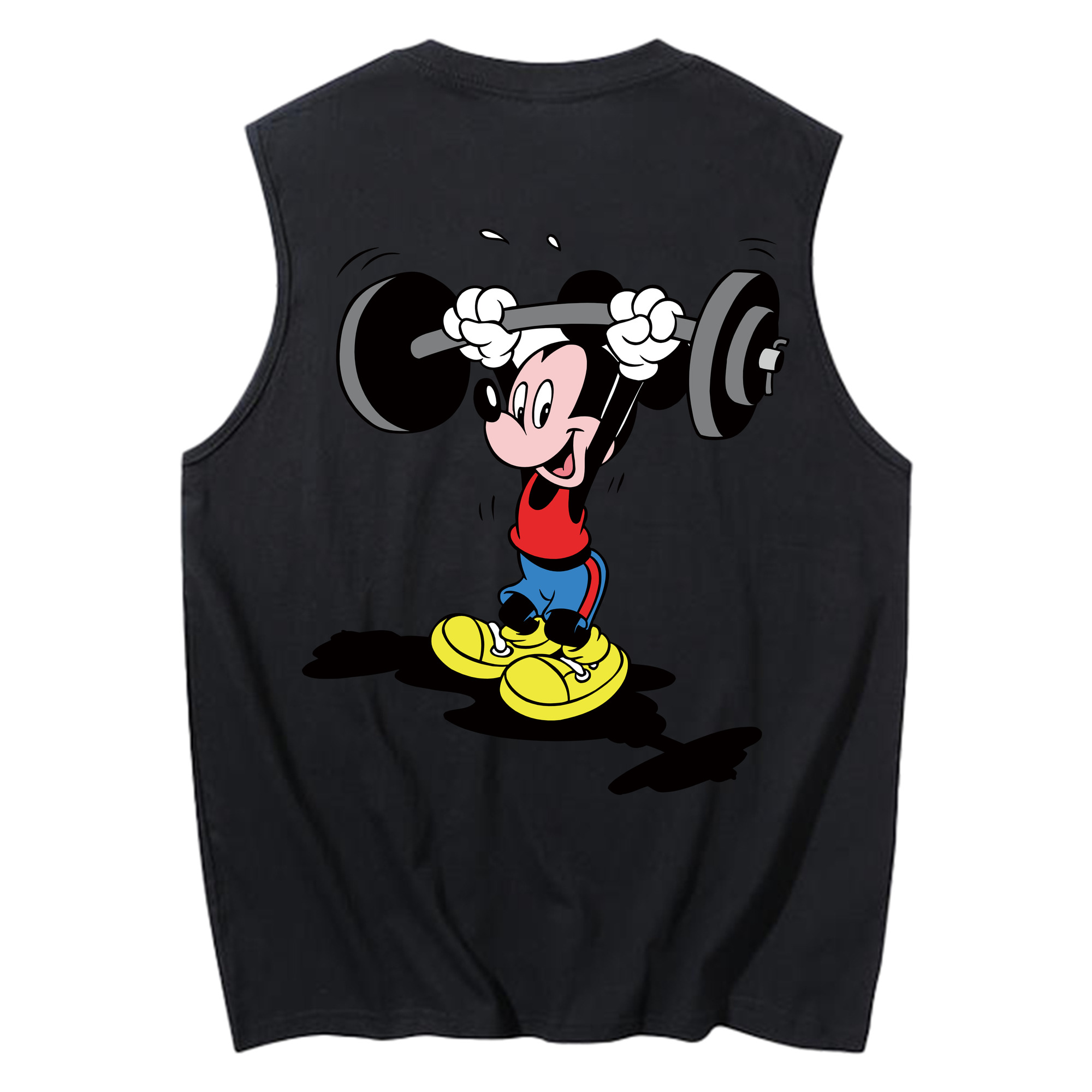 ミッキーマウス Mickey Mouse コットン100％タンクトップ（背面プリント）