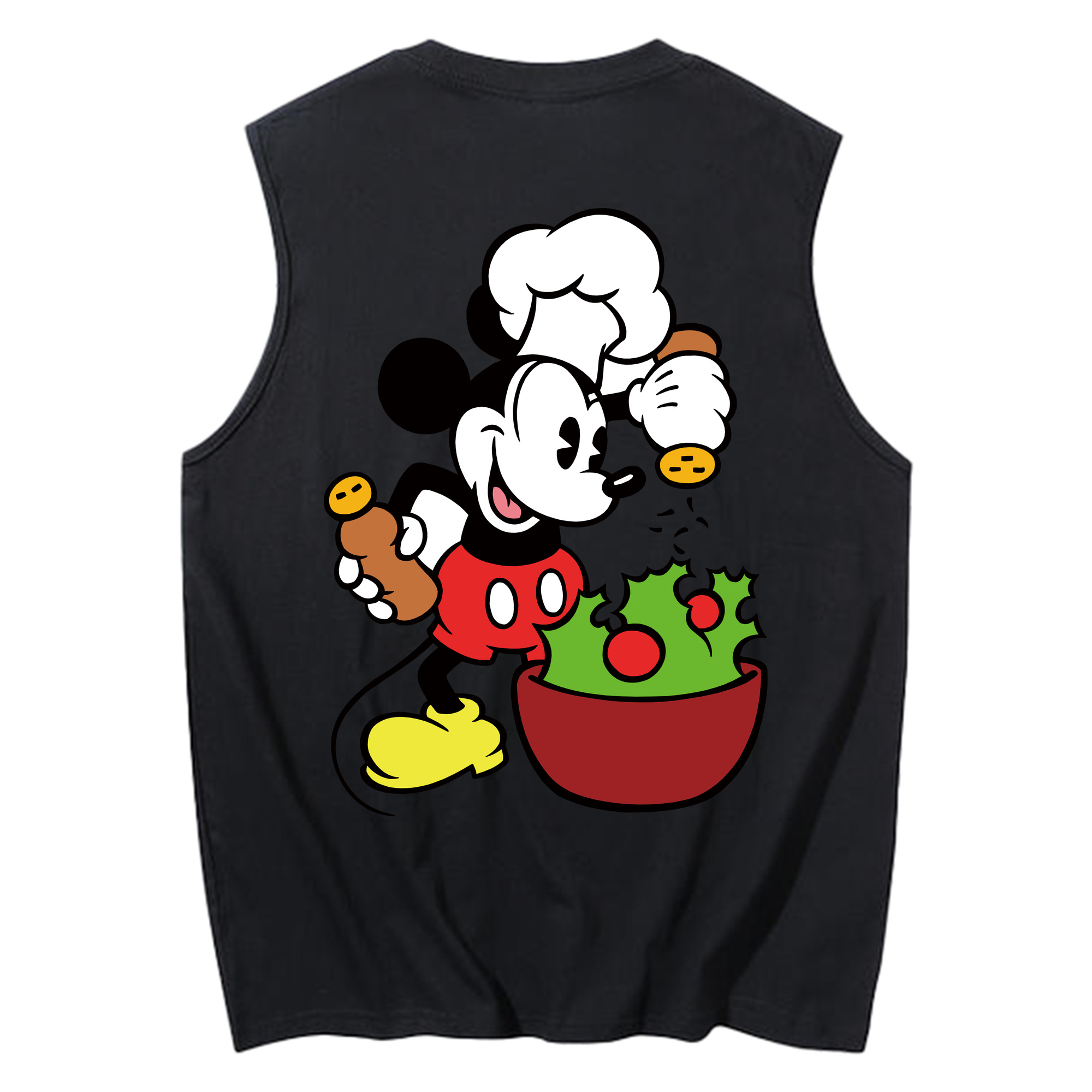 ミッキーマウス Mickey Mouse コットン100％タンクトップ（背面プリント）