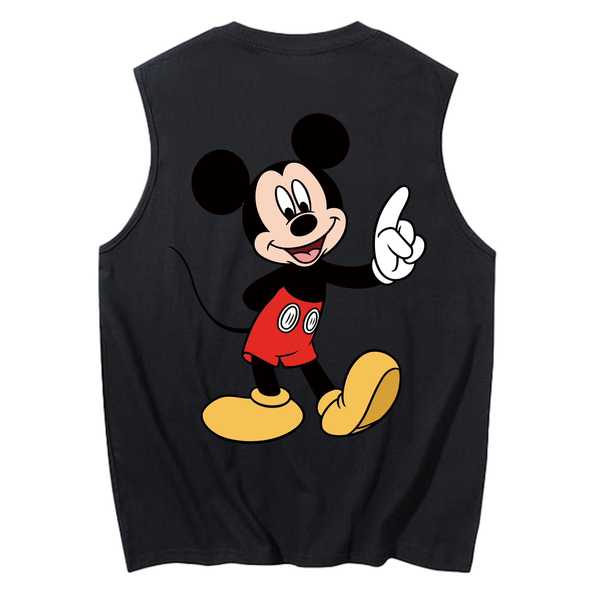 ミッキーマウス Mickey Mouse コットン100％タンクトップ（背面プリント）