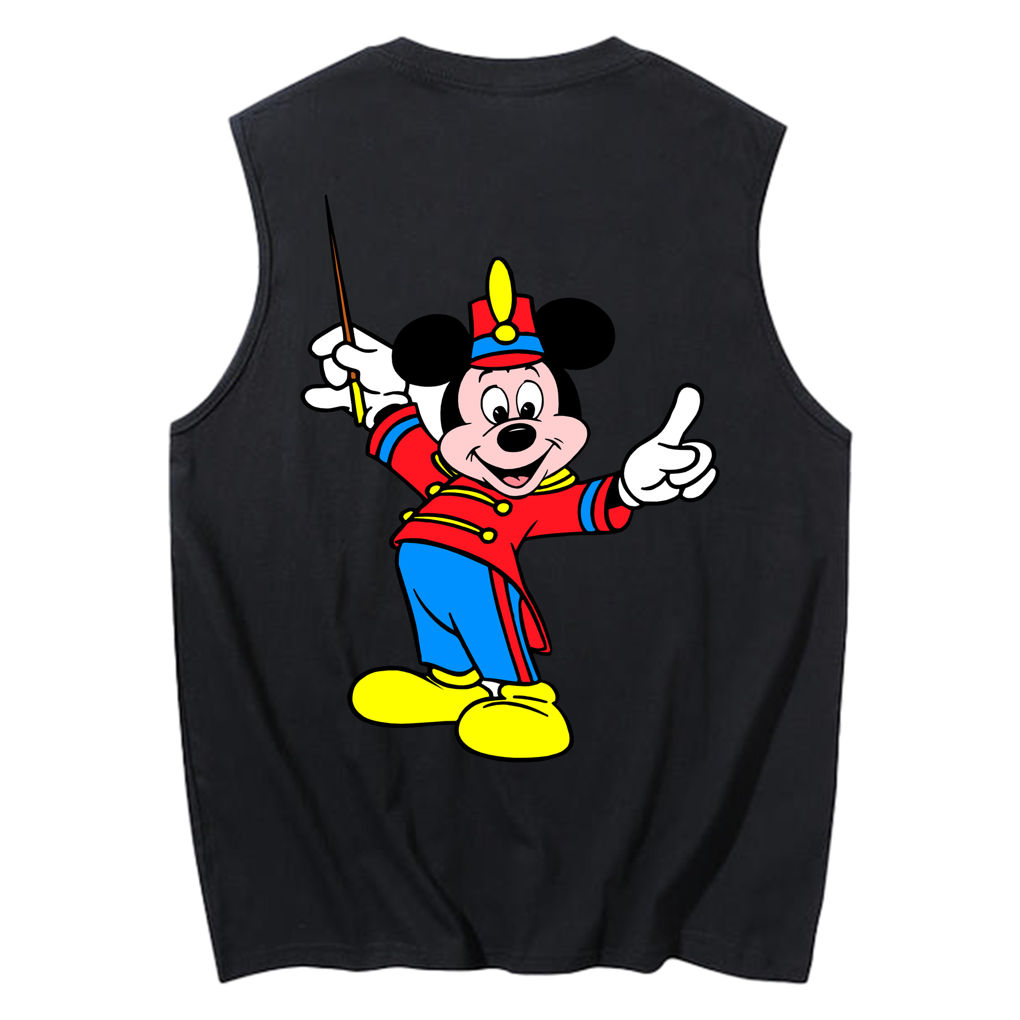 ミッキーマウス Mickey Mouse コットン100％タンクトップ（背面プリント）