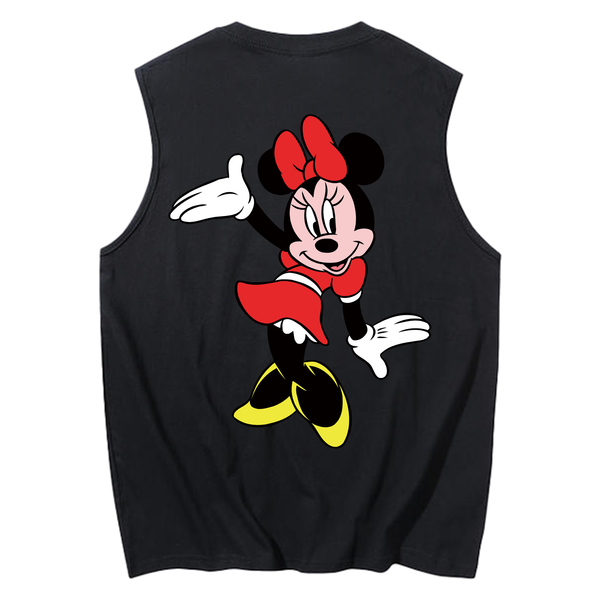 ミッキーマウス Mickey Mouse コットン100％タンクトップ（背面プリント）
