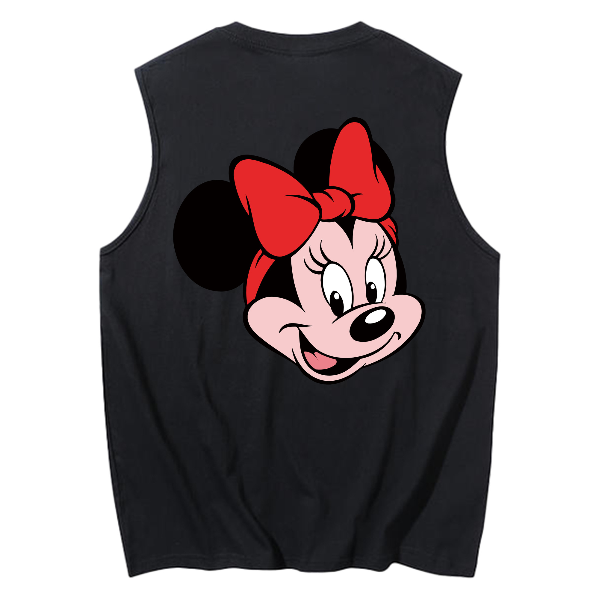 ミッキーマウス Mickey Mouse コットン100％タンクトップ（背面プリント）