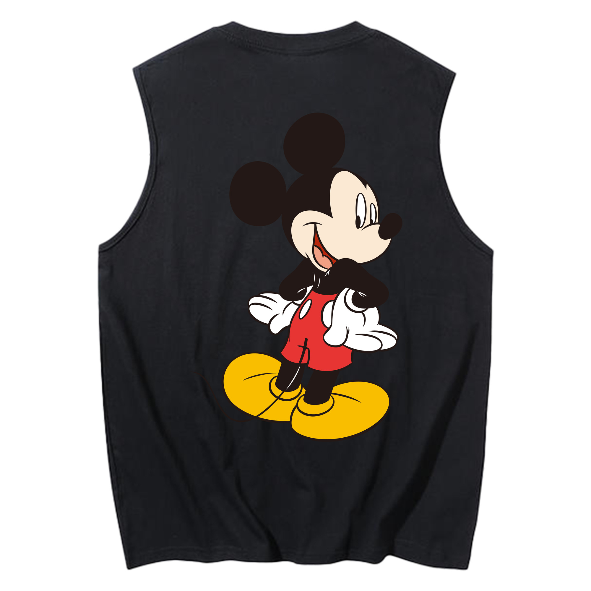 ミッキーマウス Mickey Mouse コットン100％タンクトップ（背面プリント）