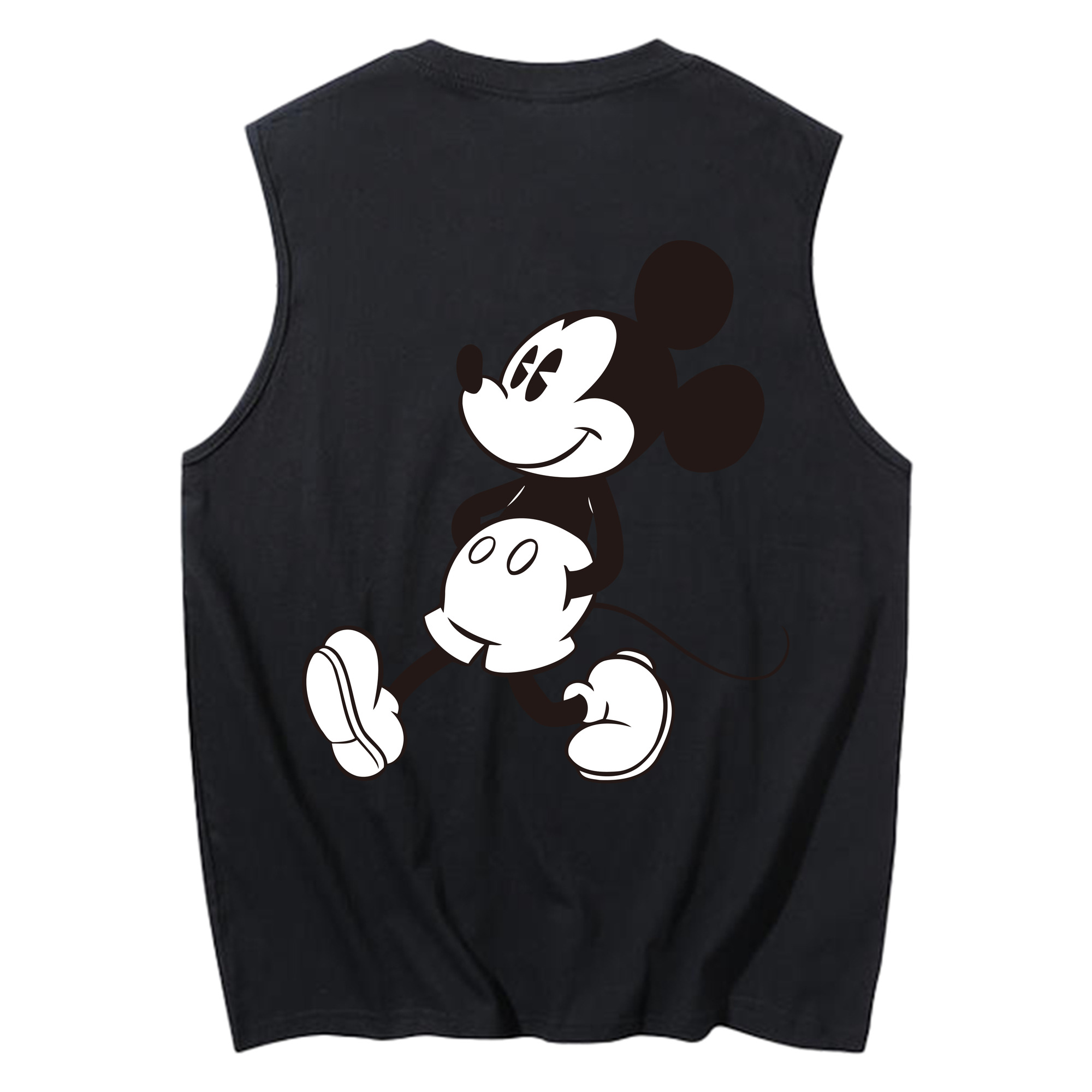 ミッキーマウス Mickey Mouse コットン100％タンクトップ（背面プリント）