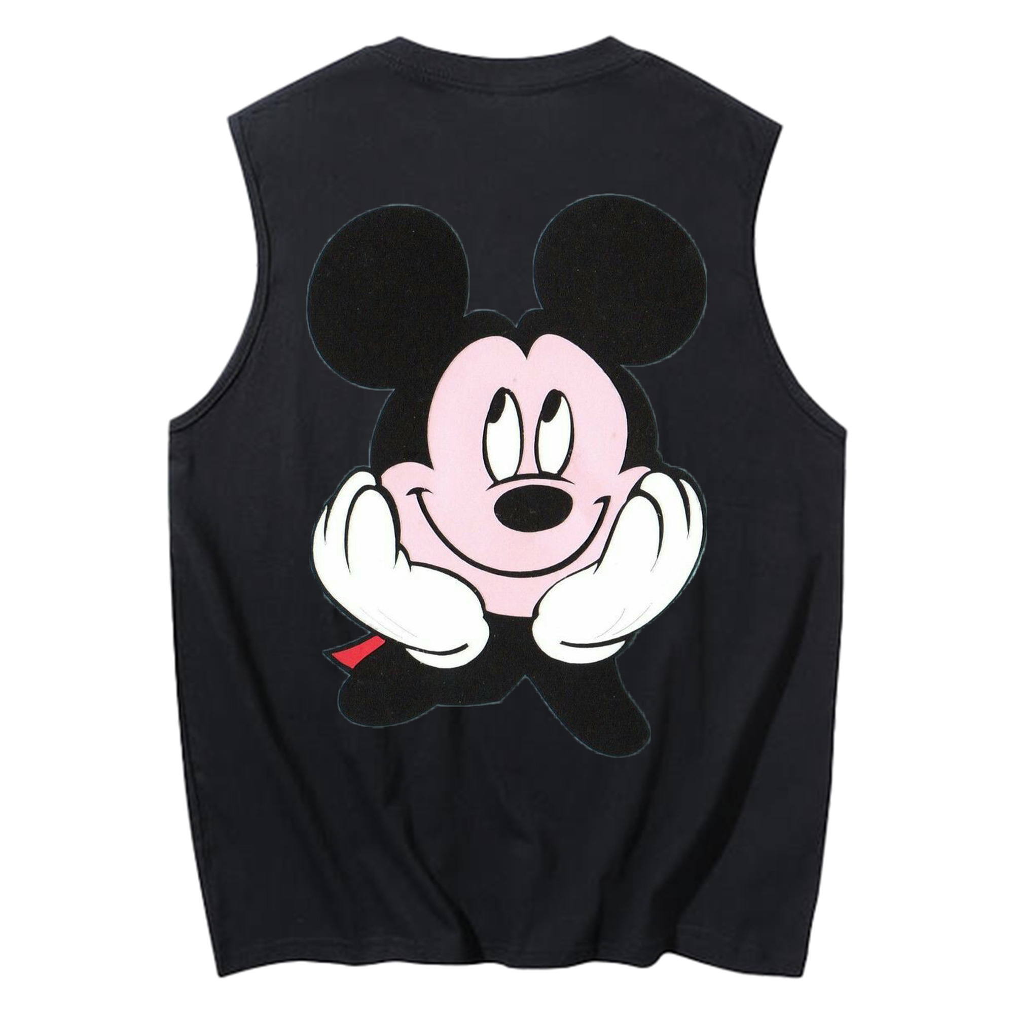 ミッキーマウス Mickey Mouse コットン100％タンクトップ（背面プリント）