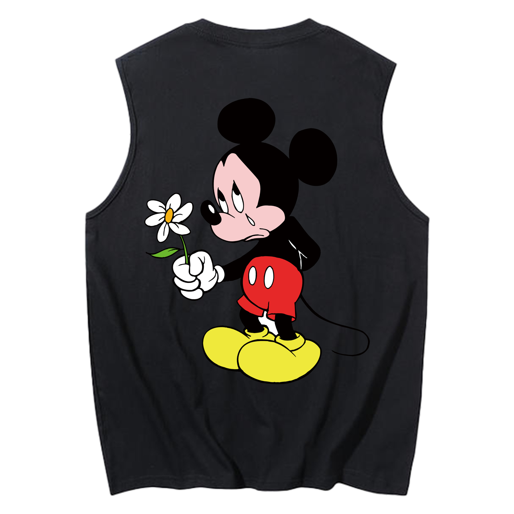 ミッキーマウス Mickey Mouse コットン100％タンクトップ（背面プリント）
