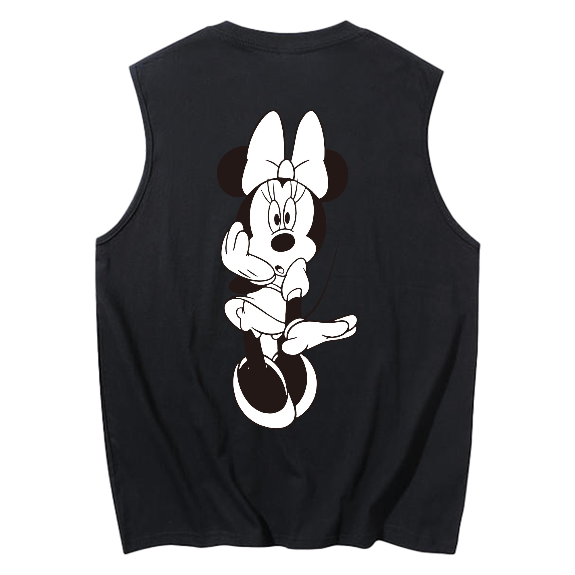 ミッキーマウス Mickey Mouse コットン100％タンクトップ（背面プリント）