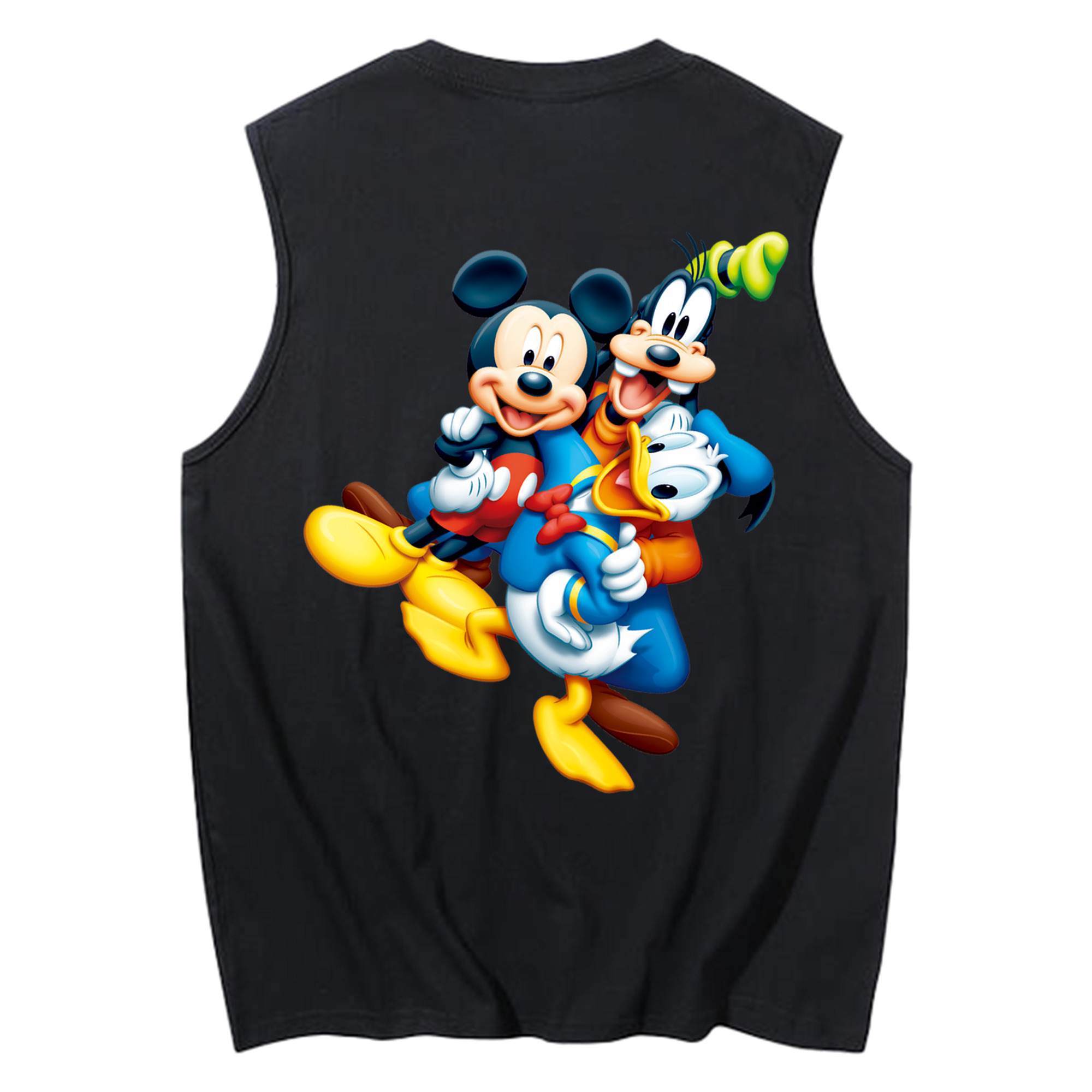 ミッキーマウス Mickey Mouse コットン100％タンクトップ（背面プリント）