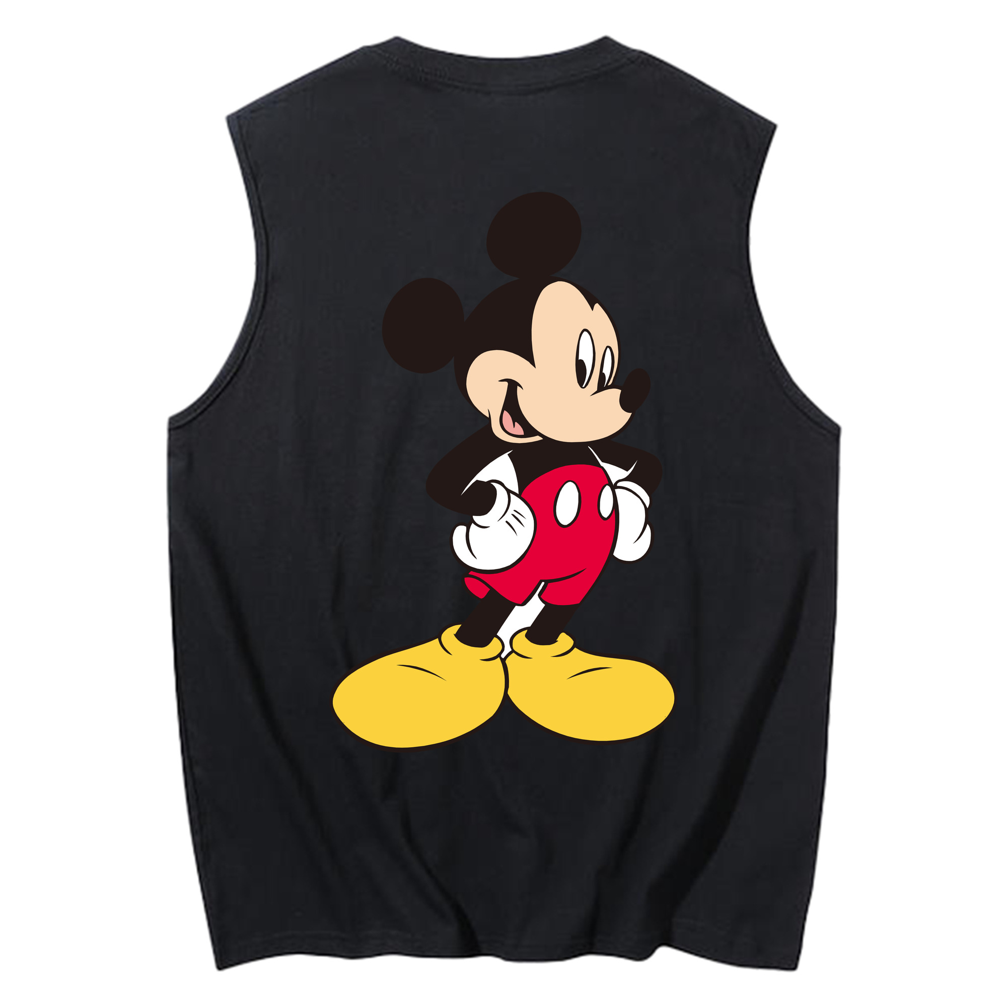 ミッキーマウス Mickey Mouse コットン100％タンクトップ（背面プリント）