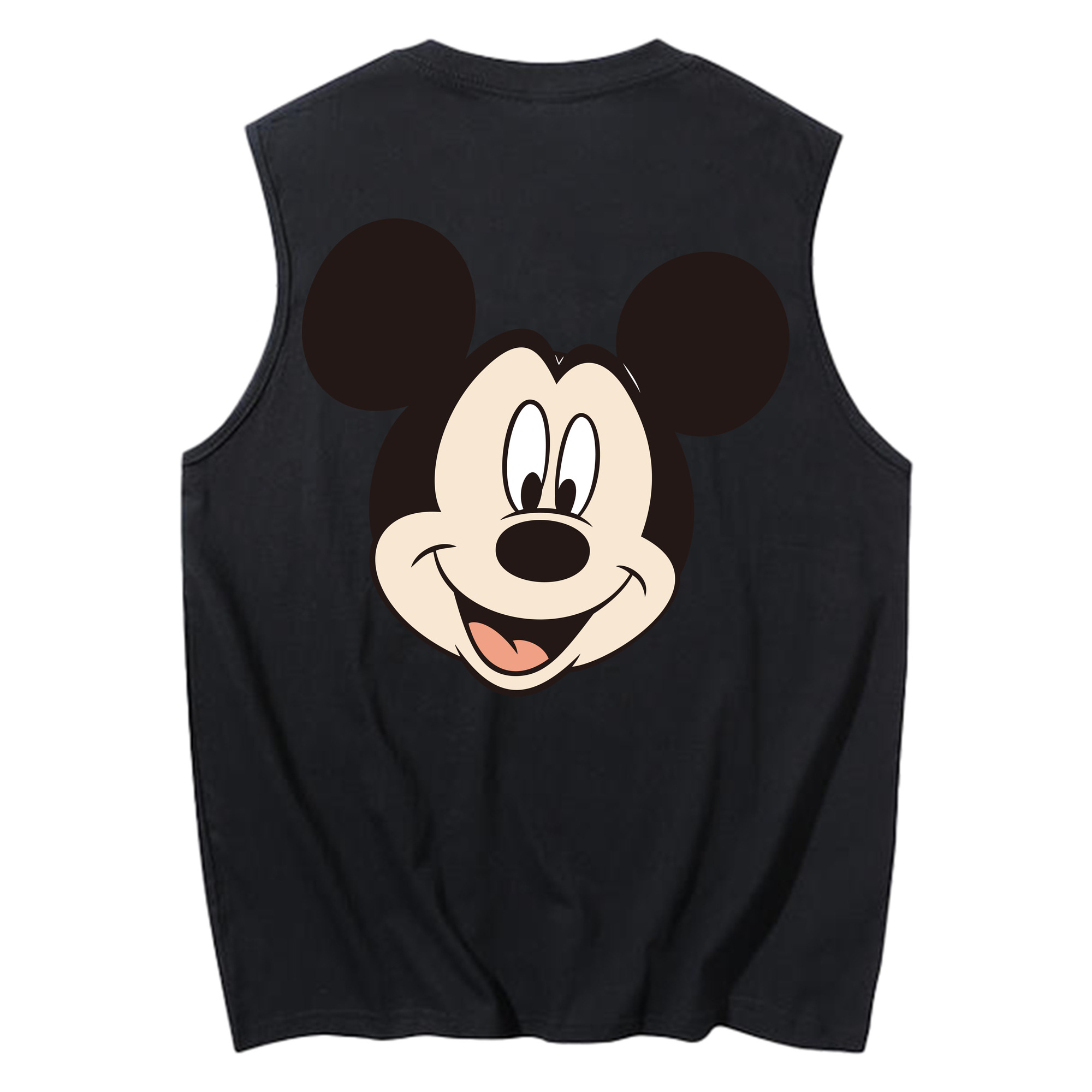 ミッキーマウス Mickey Mouse コットン100％タンクトップ（背面プリント）