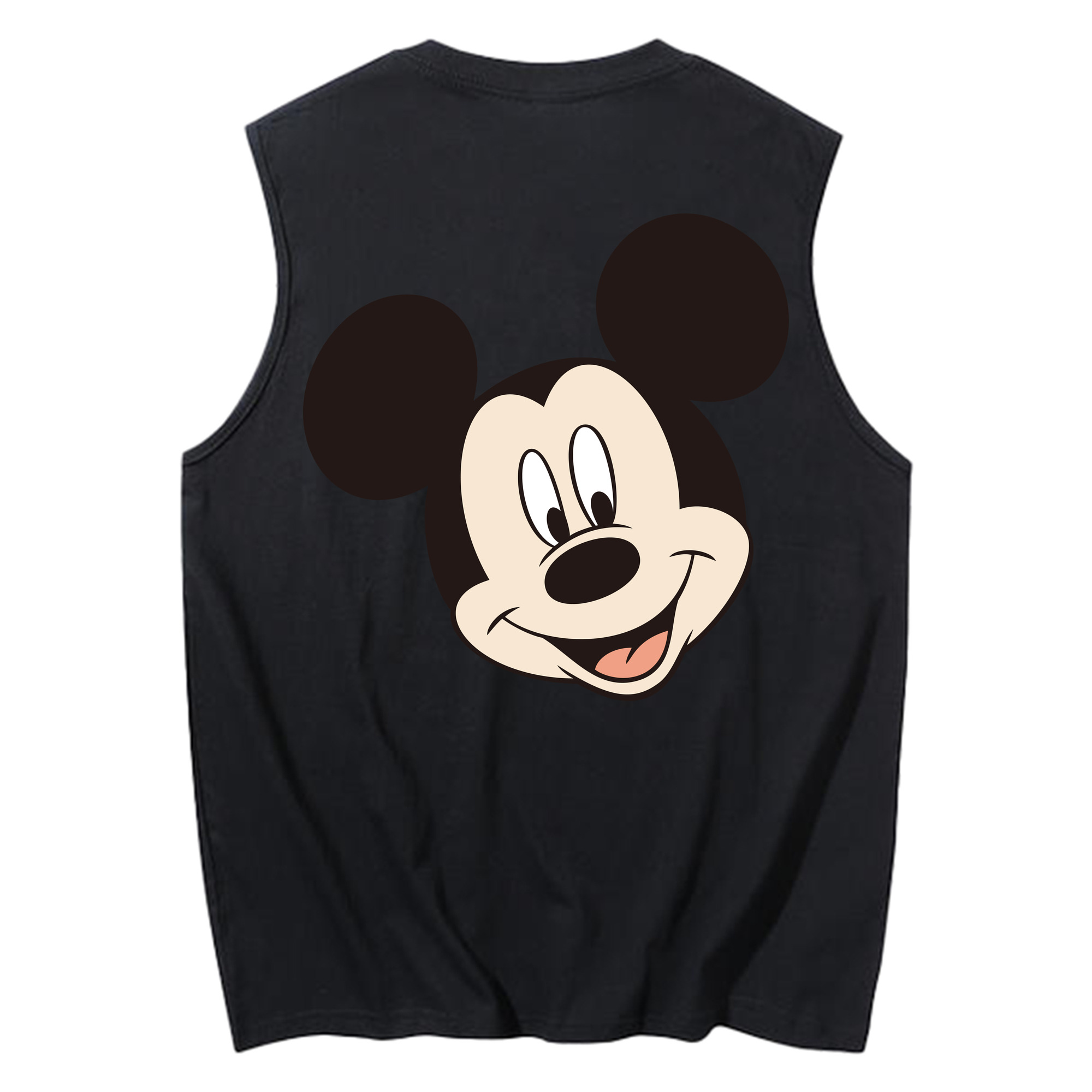 ミッキーマウス Mickey Mouse コットン100％タンクトップ（背面プリント）
