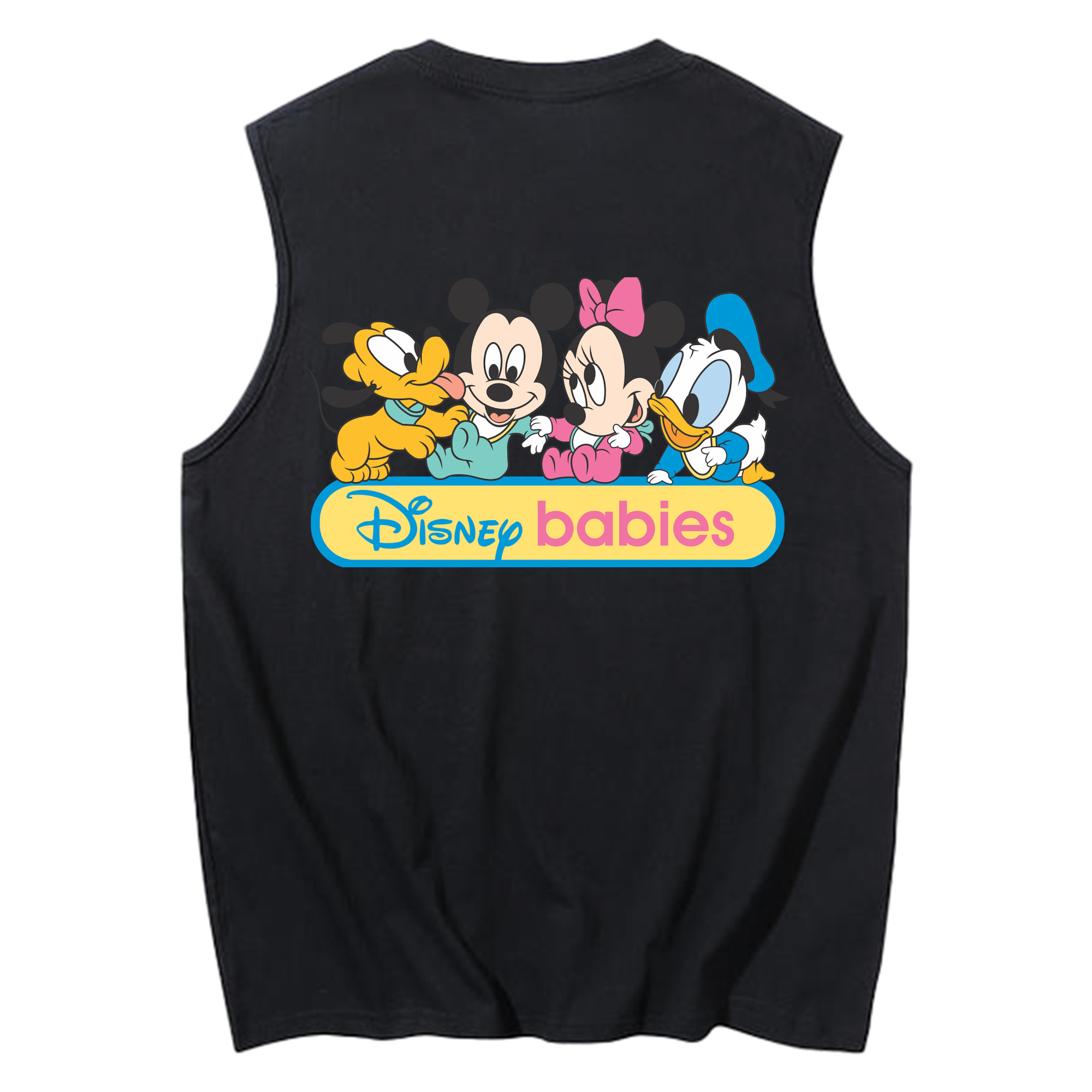 ミッキーマウス Mickey Mouse コットン100％タンクトップ（背面プリント）