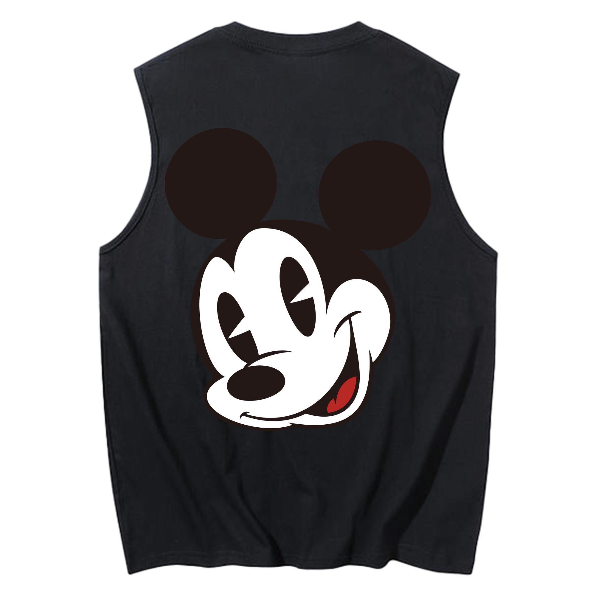 ミッキーマウス Mickey Mouse コットン100％タンクトップ（背面プリント）