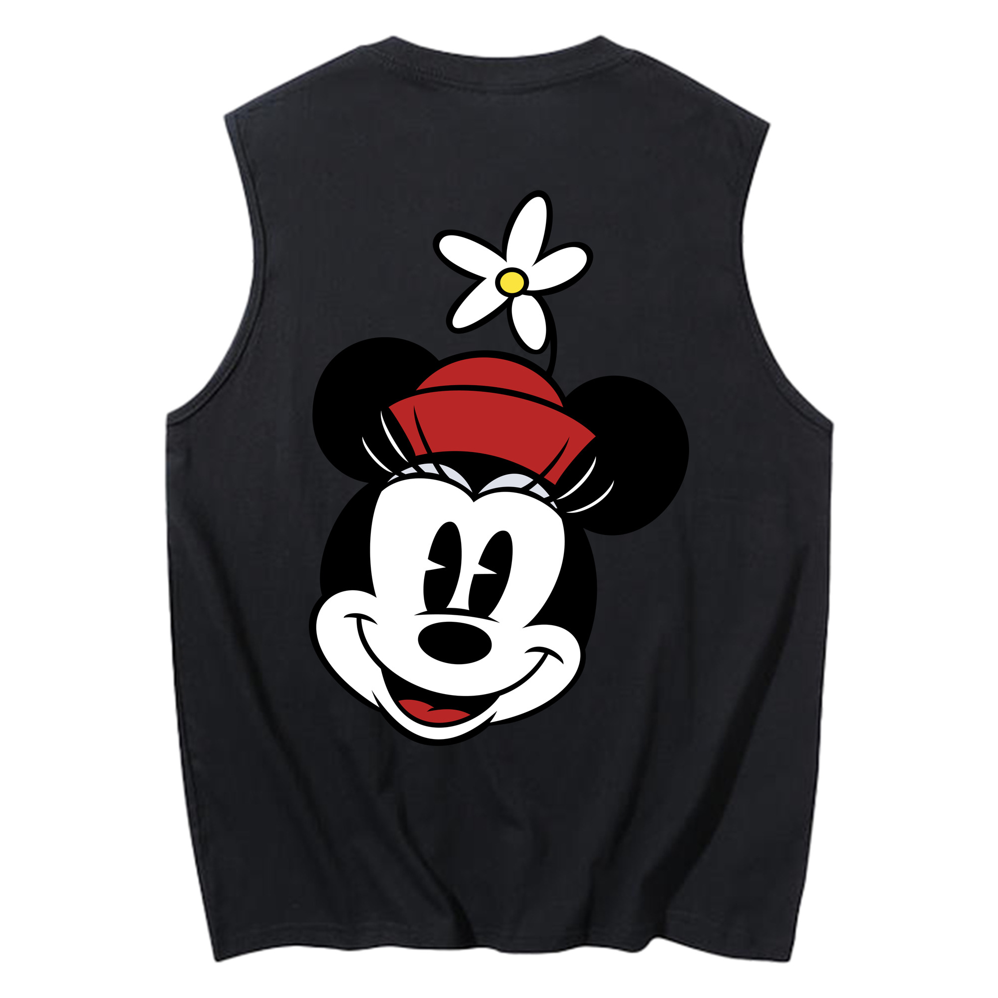 ミッキーマウス Mickey Mouse コットン100％タンクトップ（背面プリント）