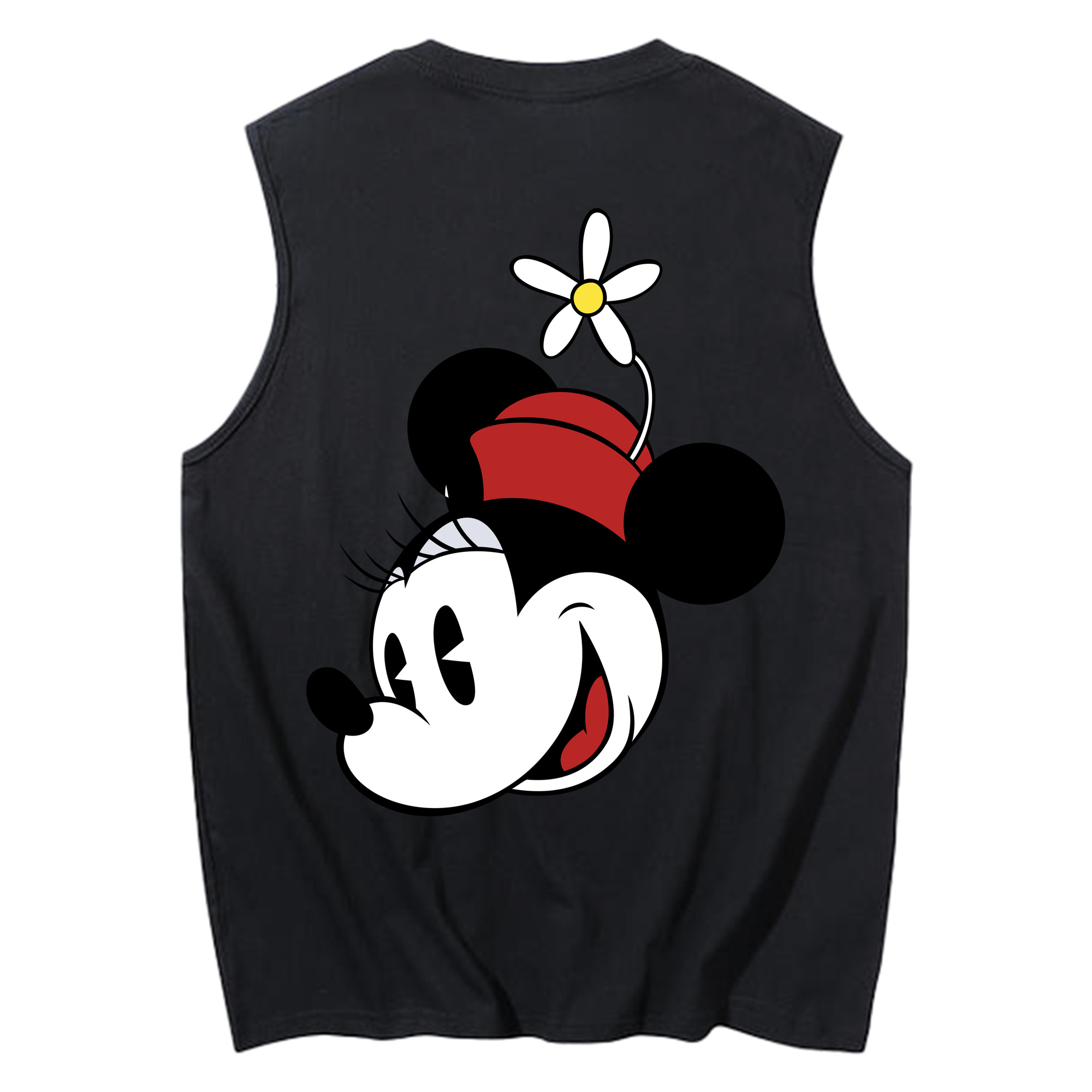 （画像用） ミッキーマウス Mickey Mouse コットン100％タンクトップ（背面プリント）