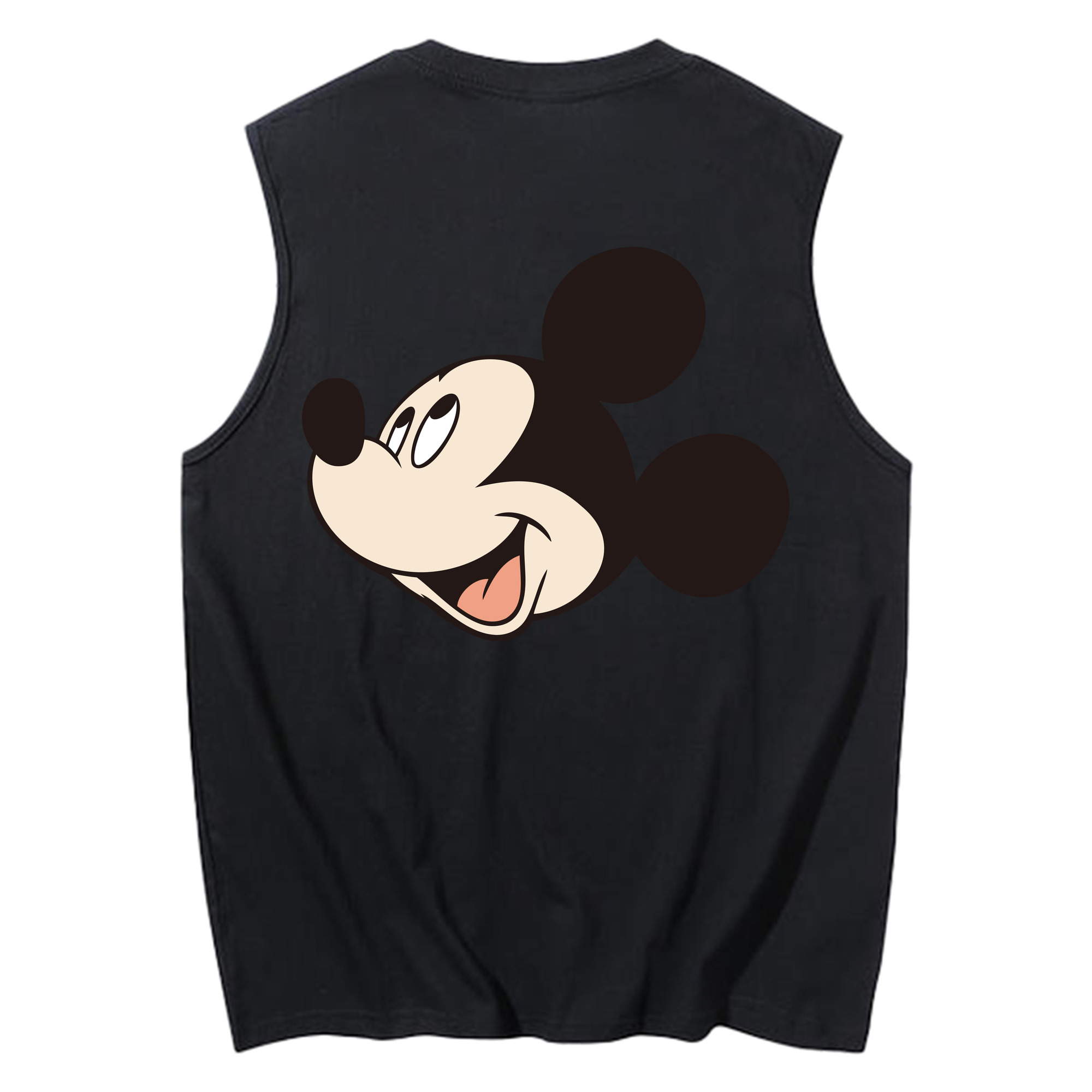 ミッキーマウス Mickey Mouse コットン100％タンクトップ（背面プリント）