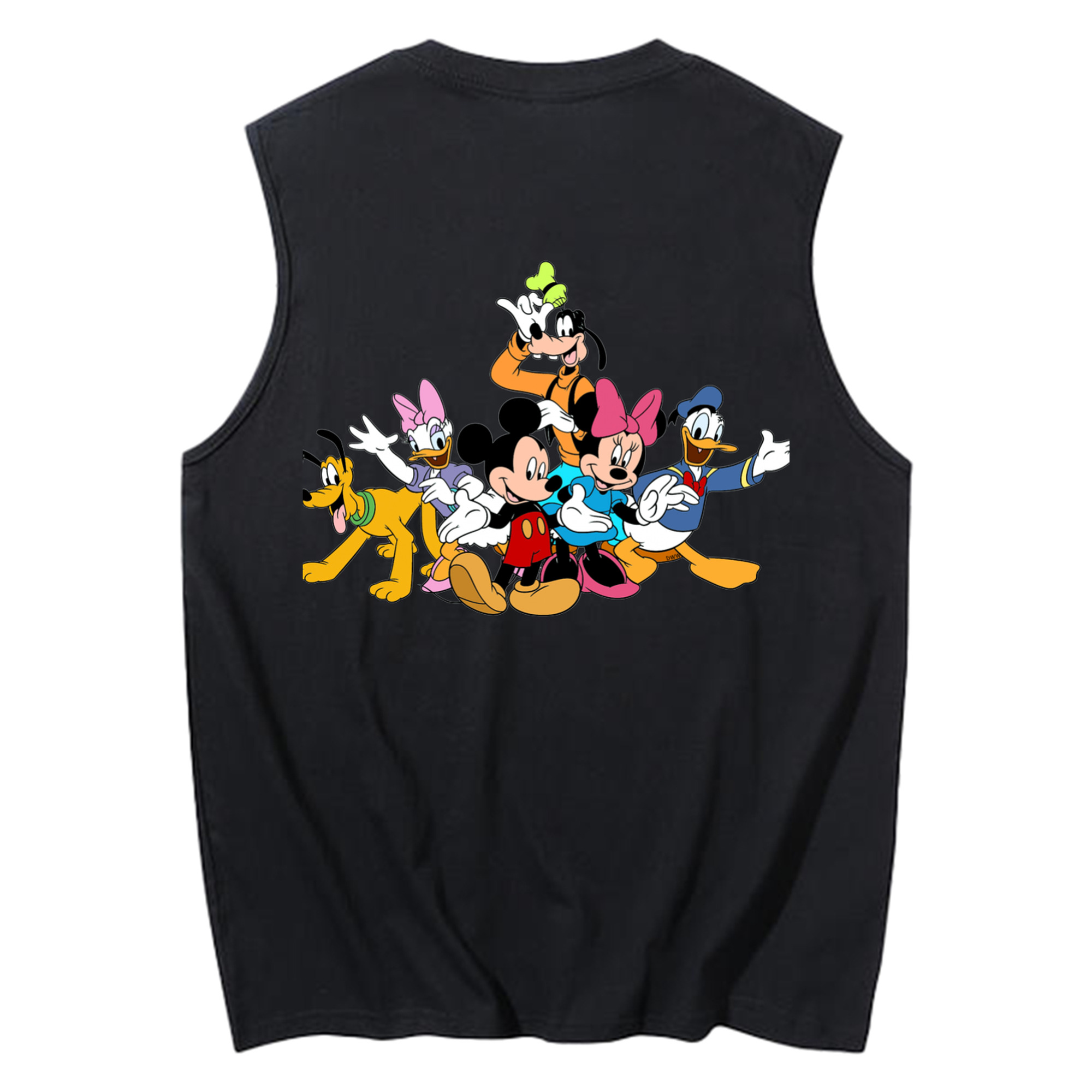 ミッキーマウス Mickey Mouse コットン100％タンクトップ（背面プリント）
