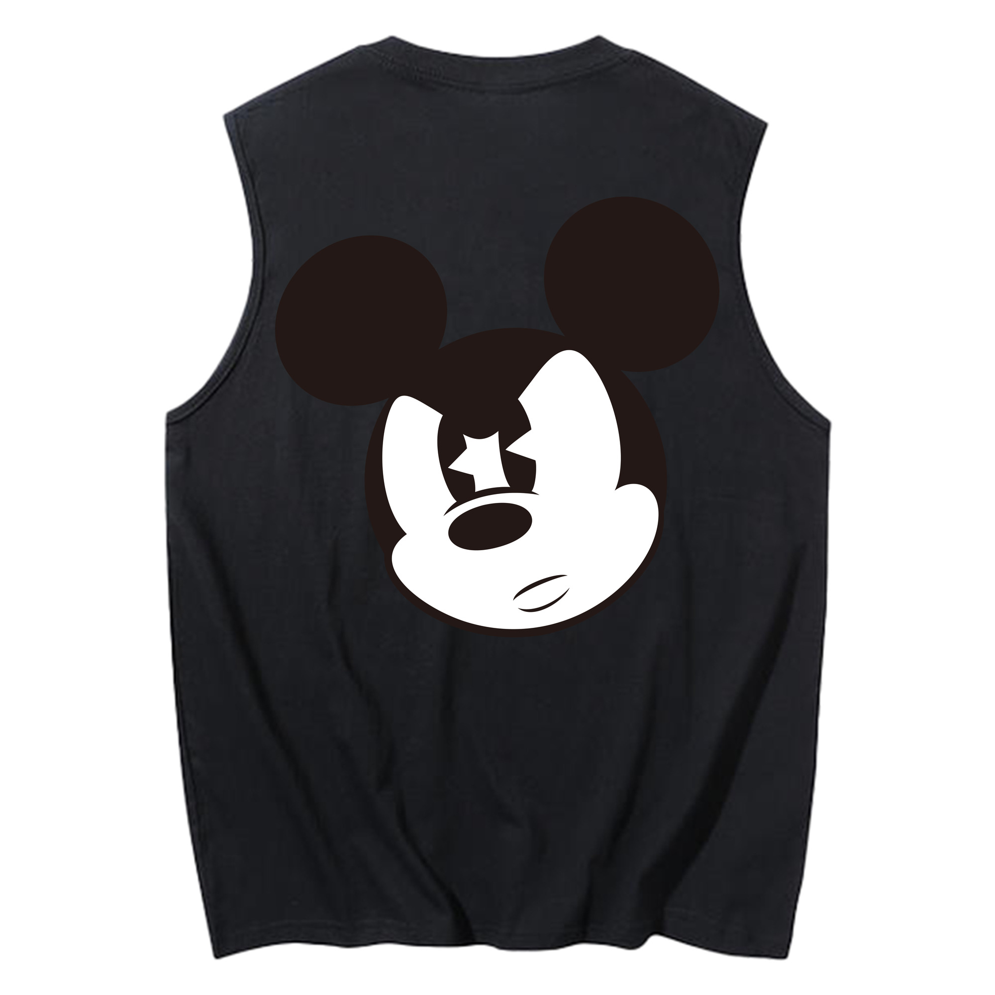 ミッキーマウス Mickey Mouse コットン100％タンクトップ（背面プリント）