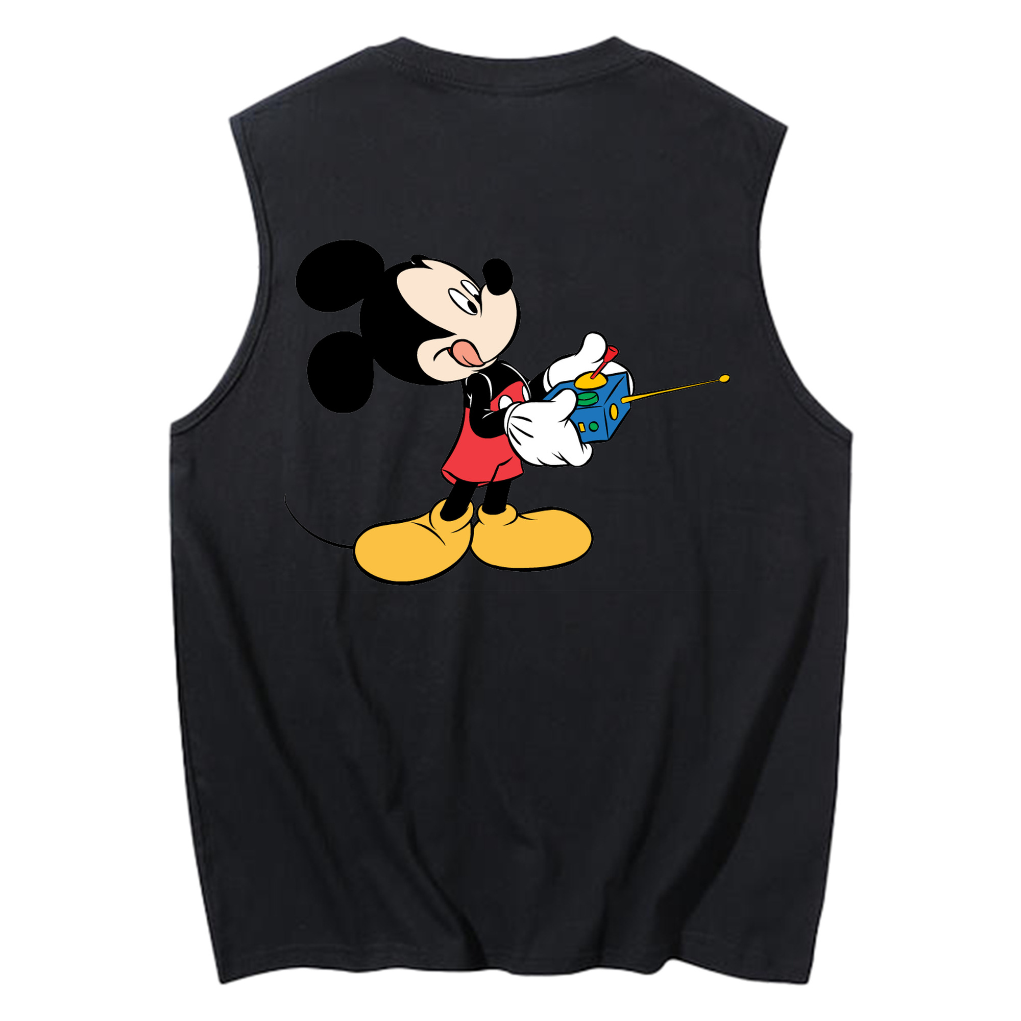 ミッキーマウス Mickey Mouse コットン100％タンクトップ（背面プリント）