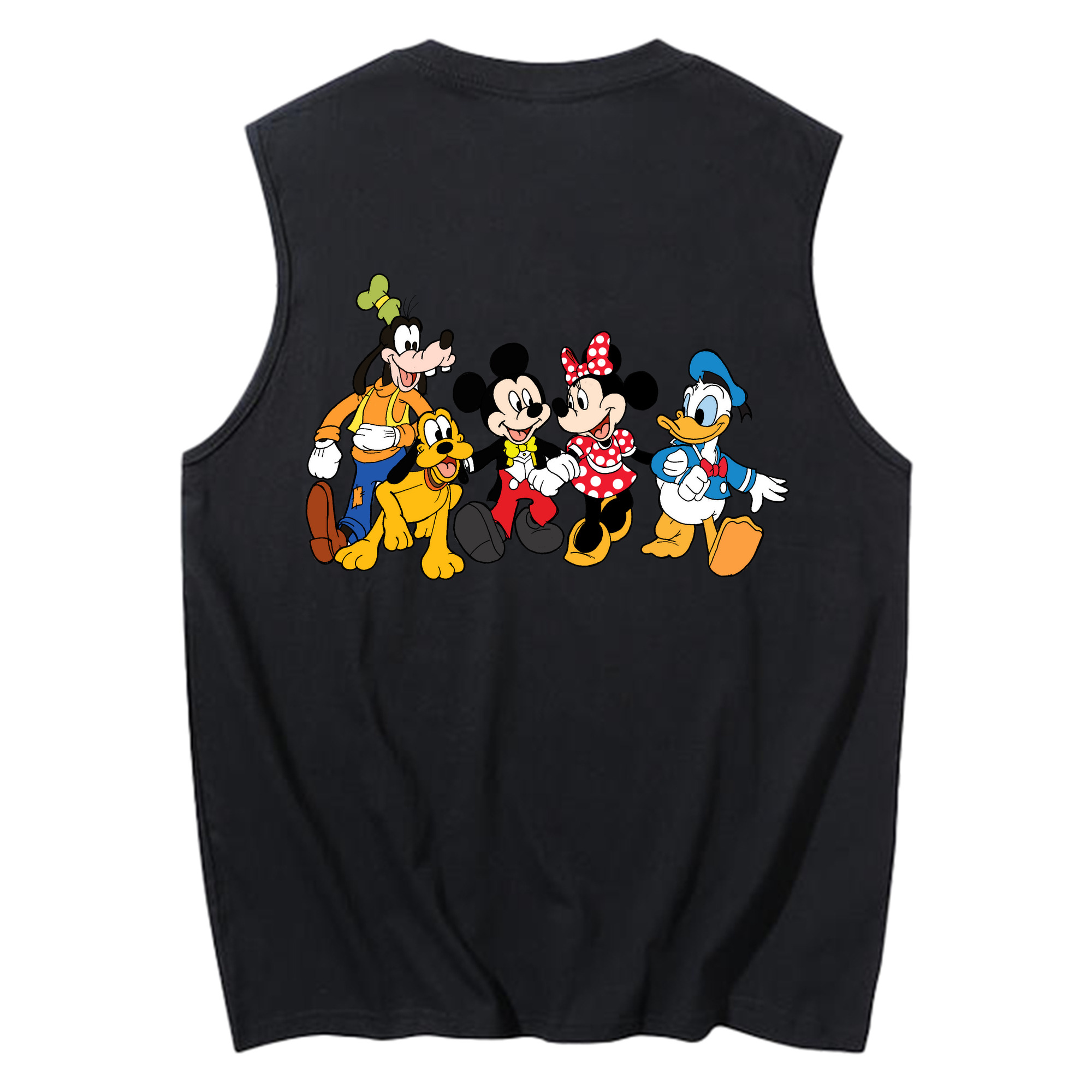 ミッキーマウス Mickey Mouse コットン100％タンクトップ（背面プリント）