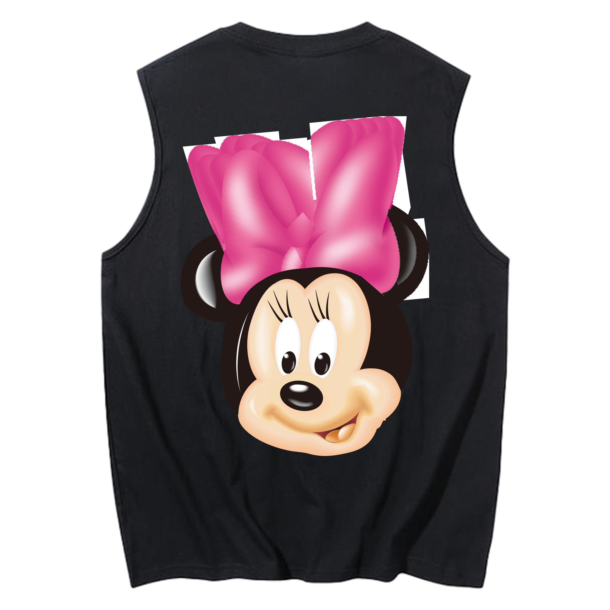 ミッキーマウス Mickey Mouse コットン100％タンクトップ（背面プリント）