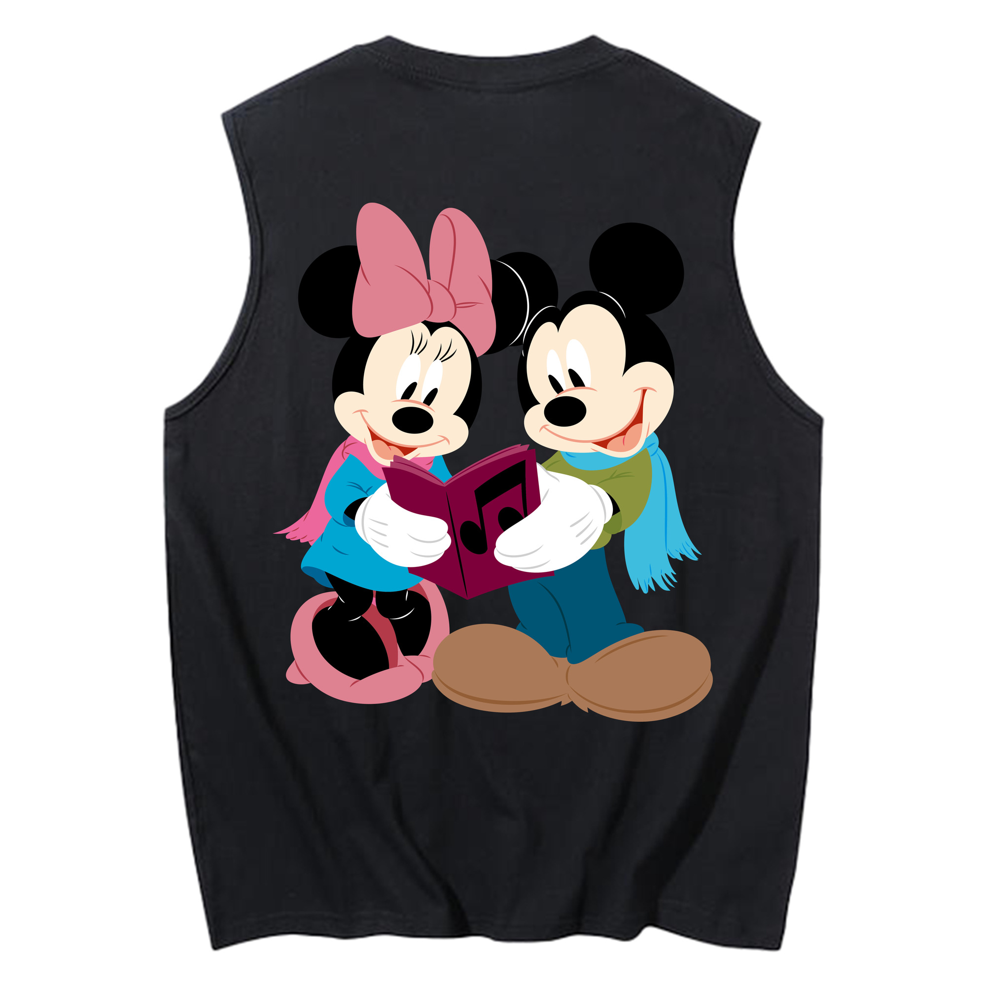 ミッキーマウス Mickey Mouse コットン100％タンクトップ（背面プリント）