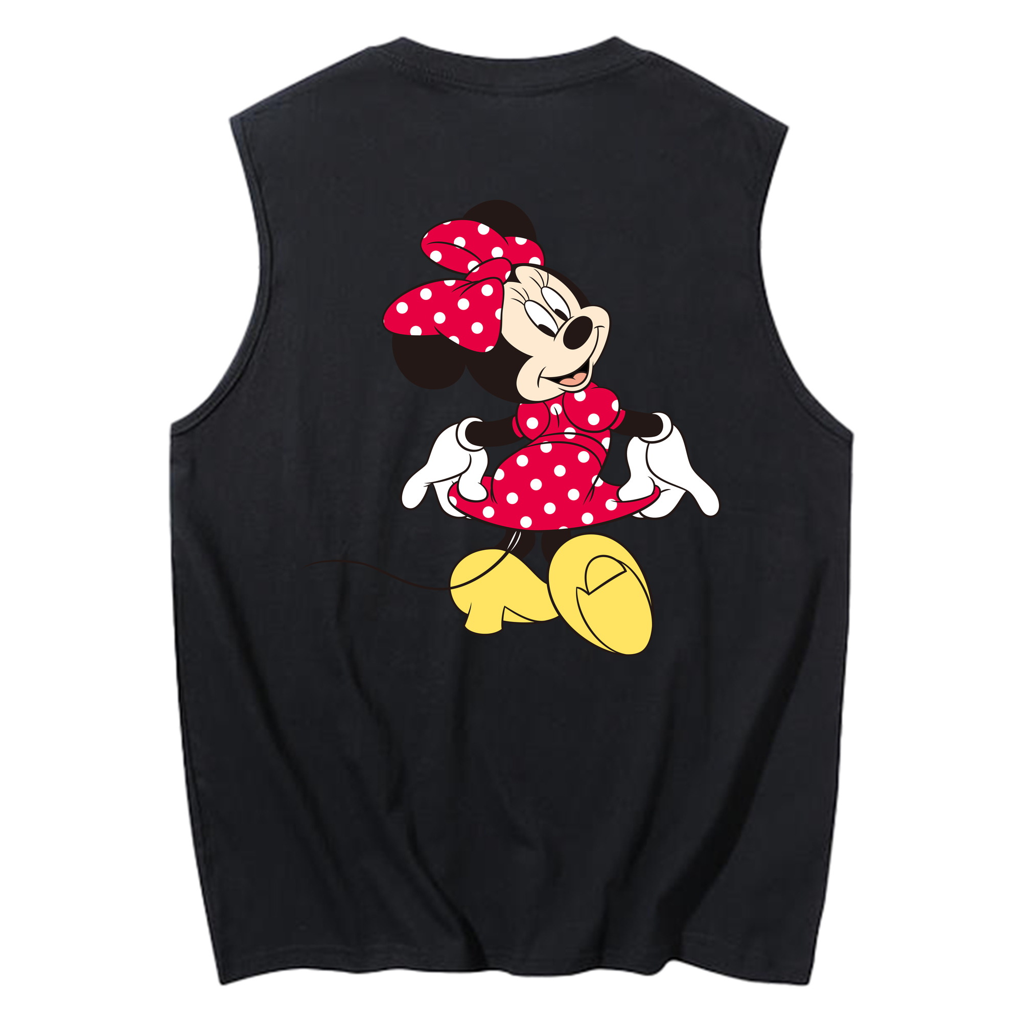 ミッキーマウス Mickey Mouse コットン100％タンクトップ（背面プリント）
