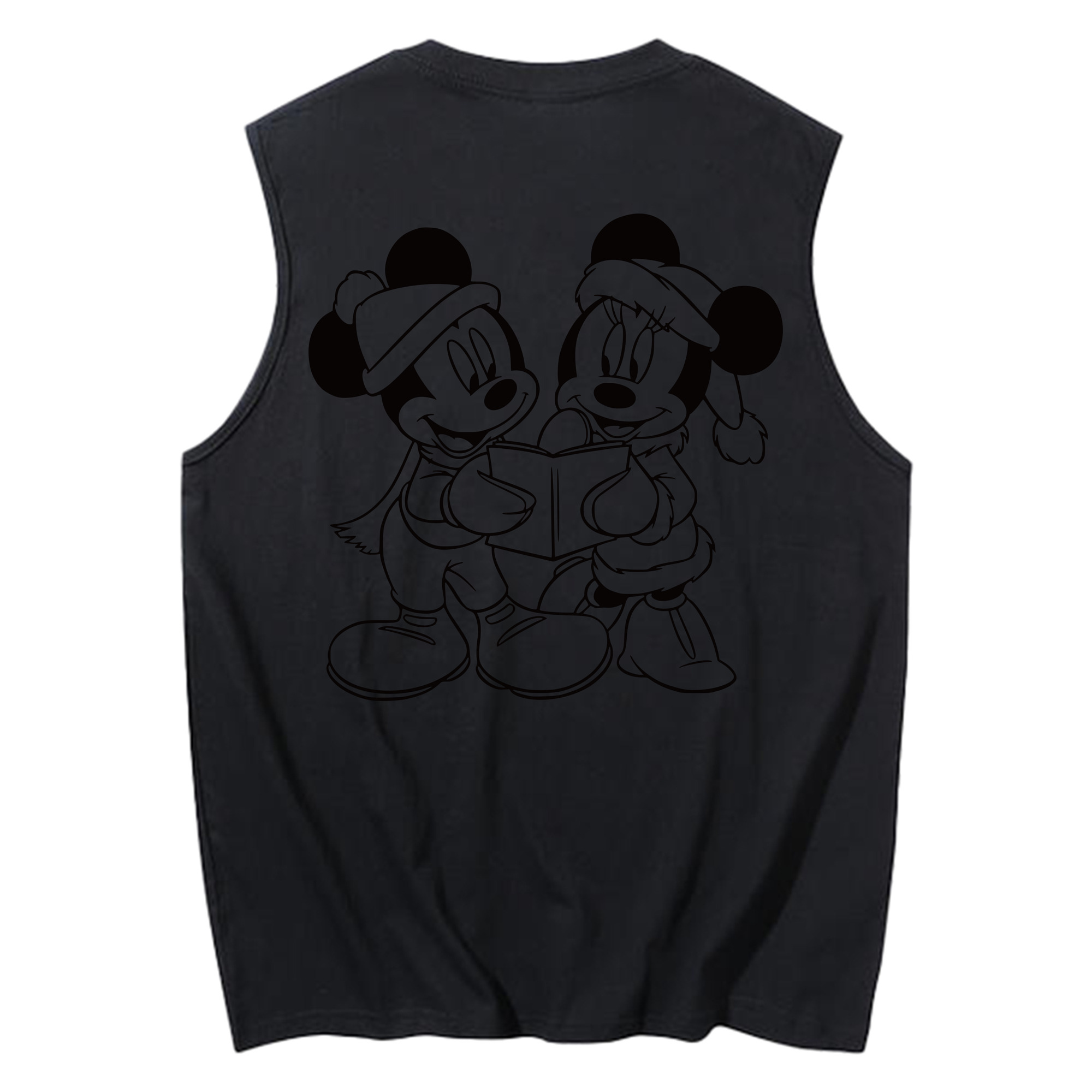 ミッキーマウス Mickey Mouse コットン100％タンクトップ（背面プリント）