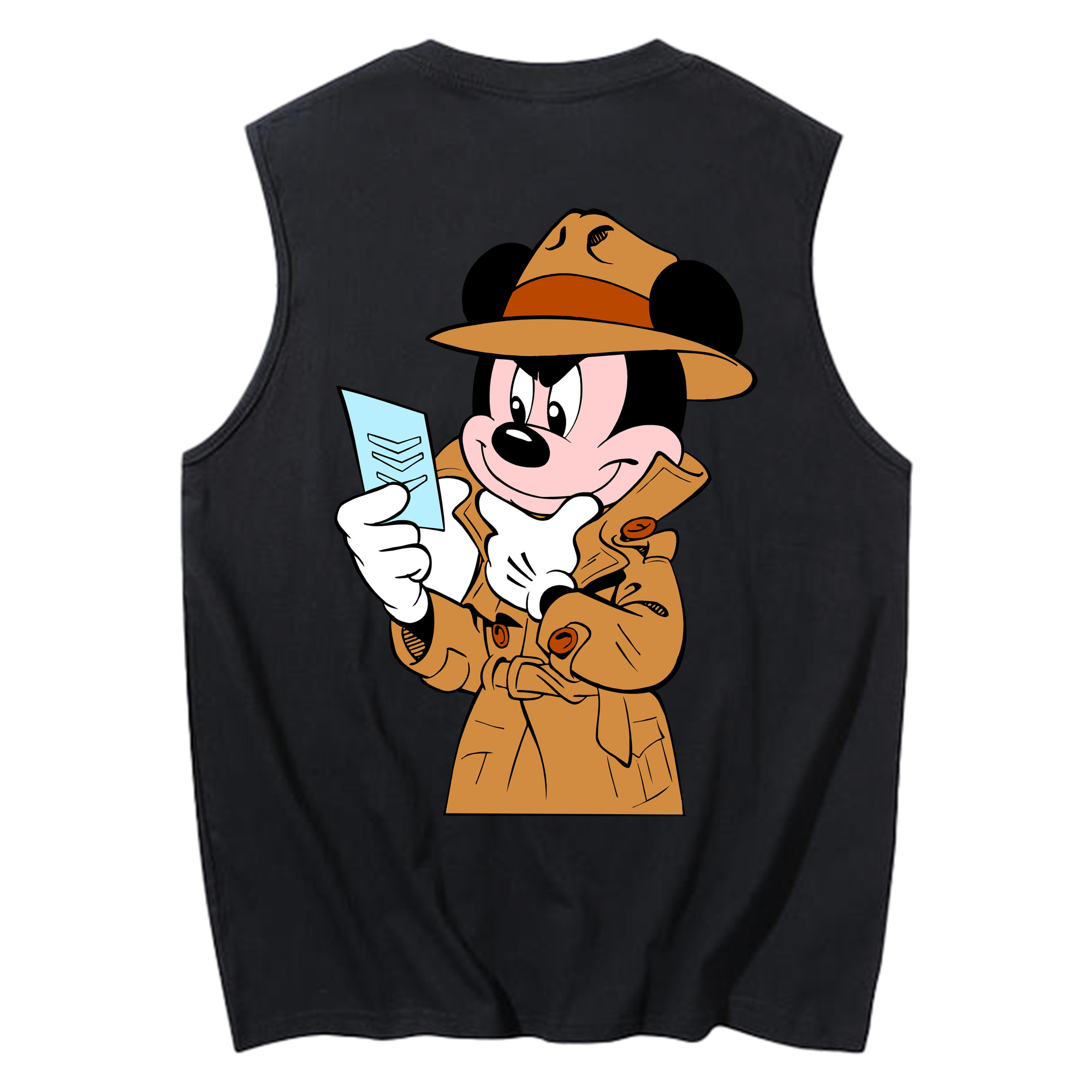 ミッキーマウス Mickey Mouse コットン100％タンクトップ（背面プリント）